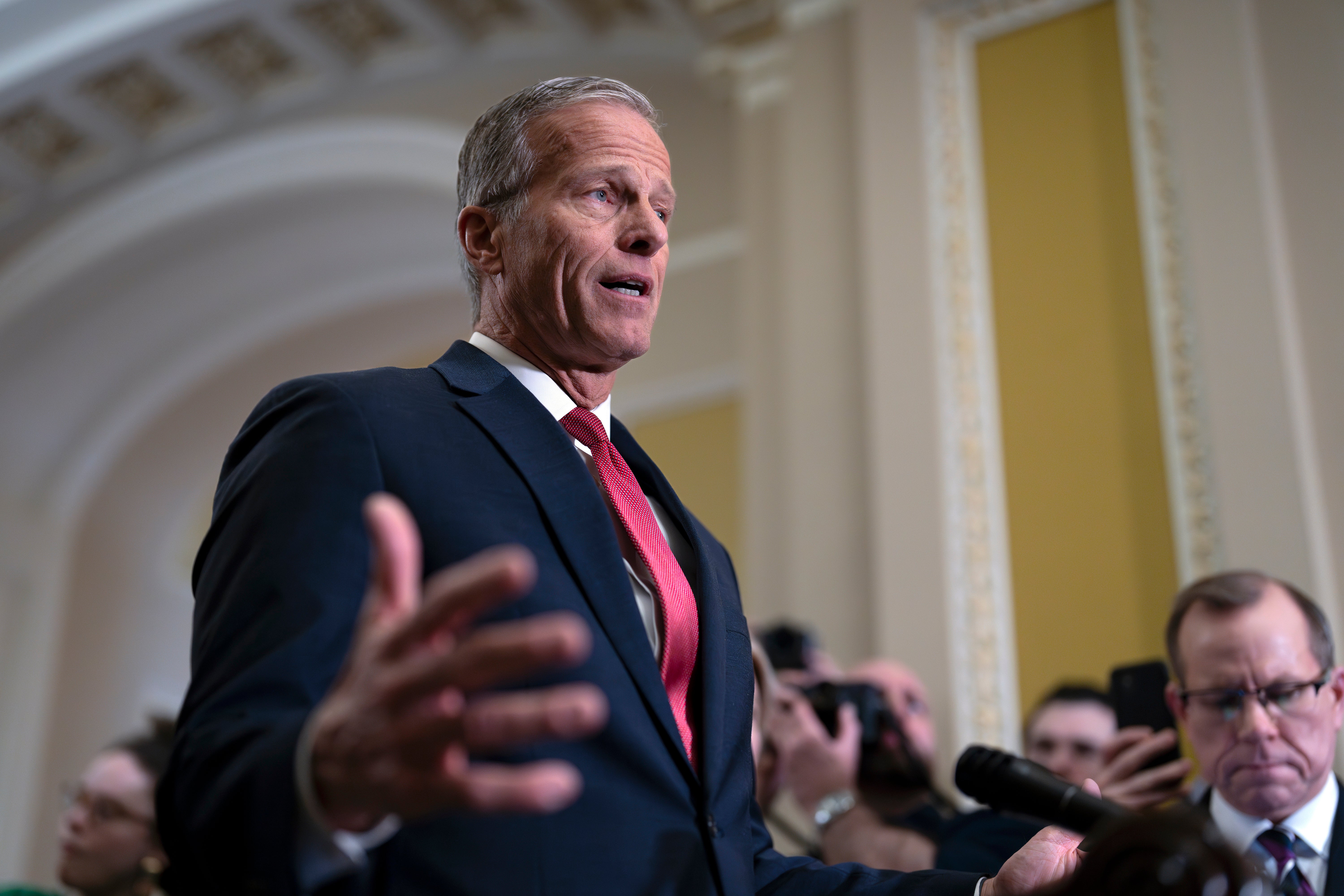 Senate Majority Leader John Thune broke with the Trump administration on Ukraine.