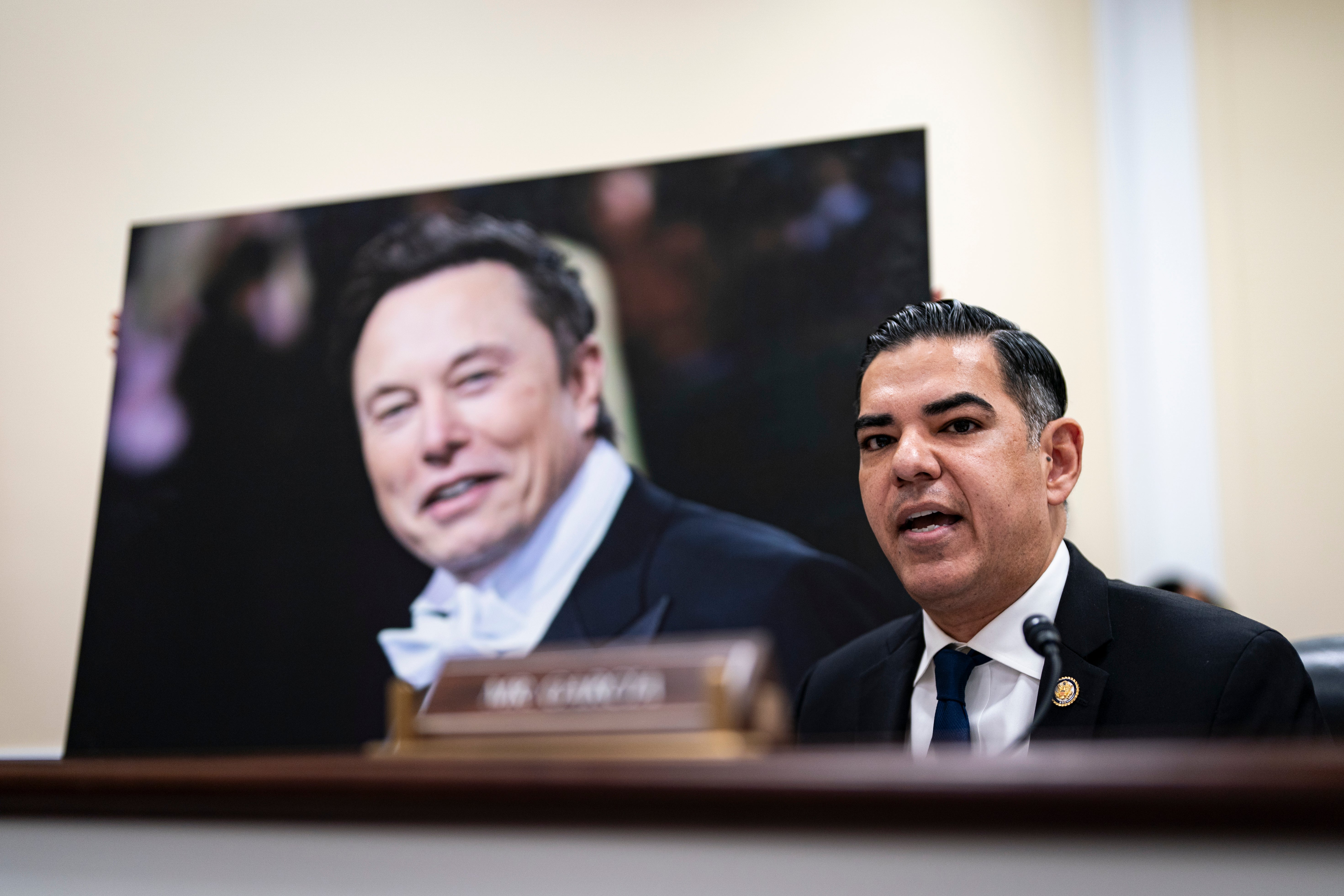 California Rep. Robert Garcia held a ‘DOGE Demolition’ hearing with other House Democrats where he jokingly referred to the image of Musk as a ‘d*** pic’