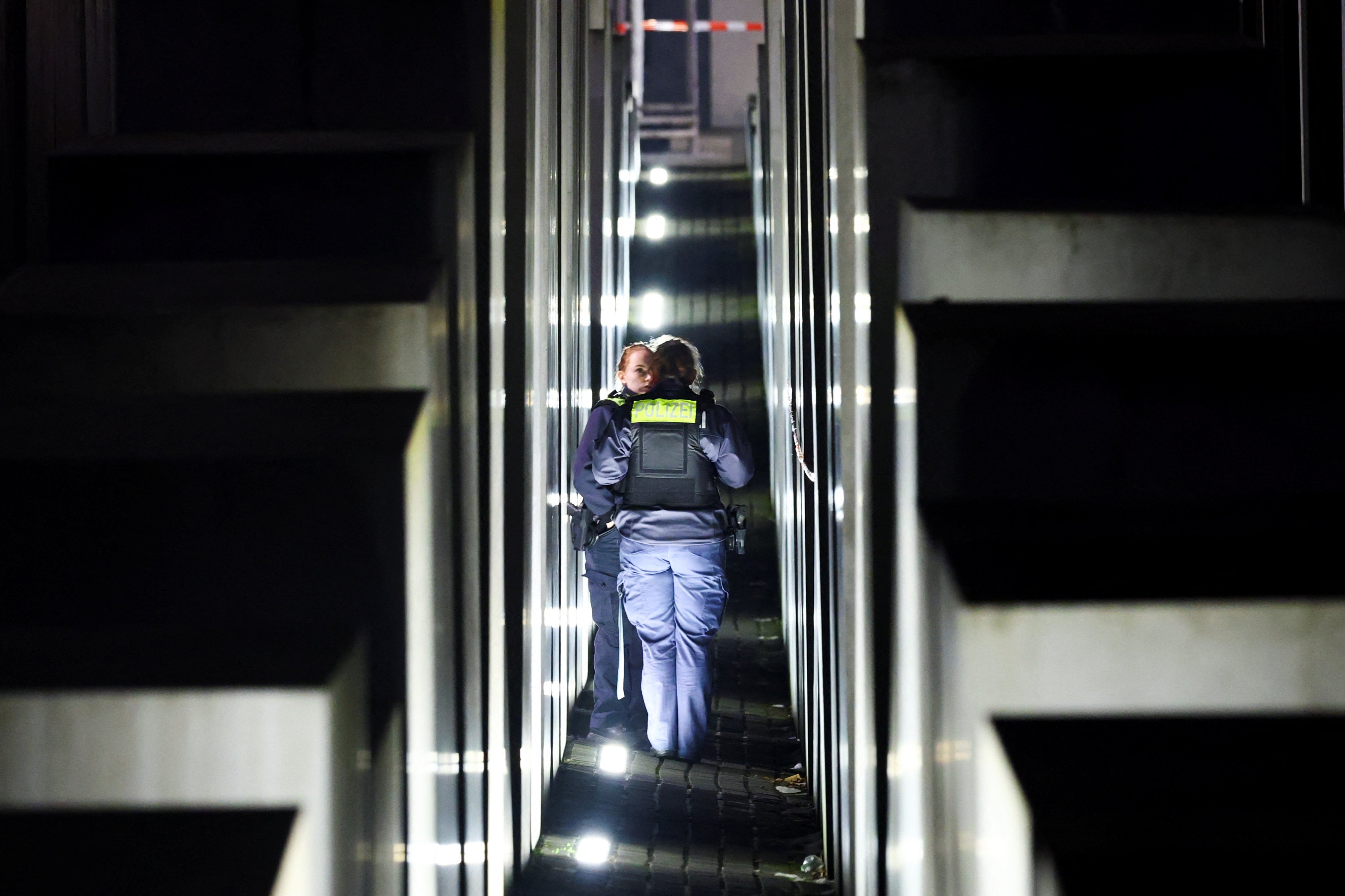 Police said they were collecting forensic material at the site in Berlin on Friday