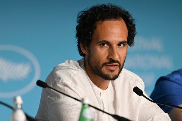 <p>Ali Abbasi speaking at the Cannes Film Festival in 2022</p>