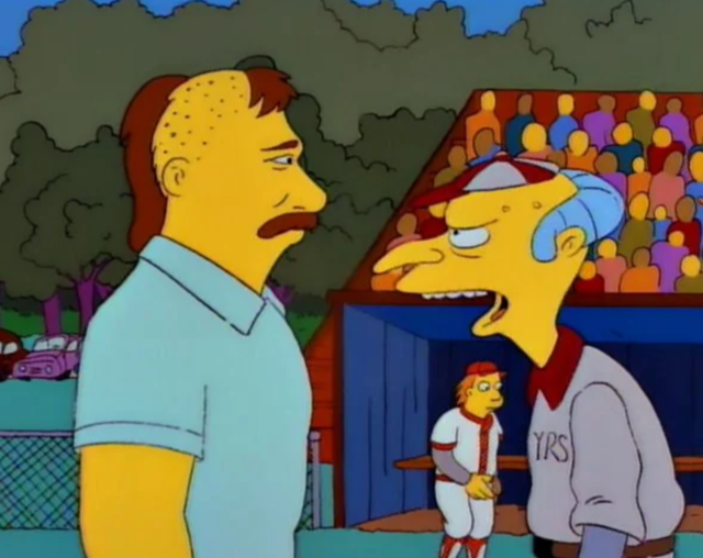 <p>Don Mattingly on The Simpsons with Mr Burns</p>