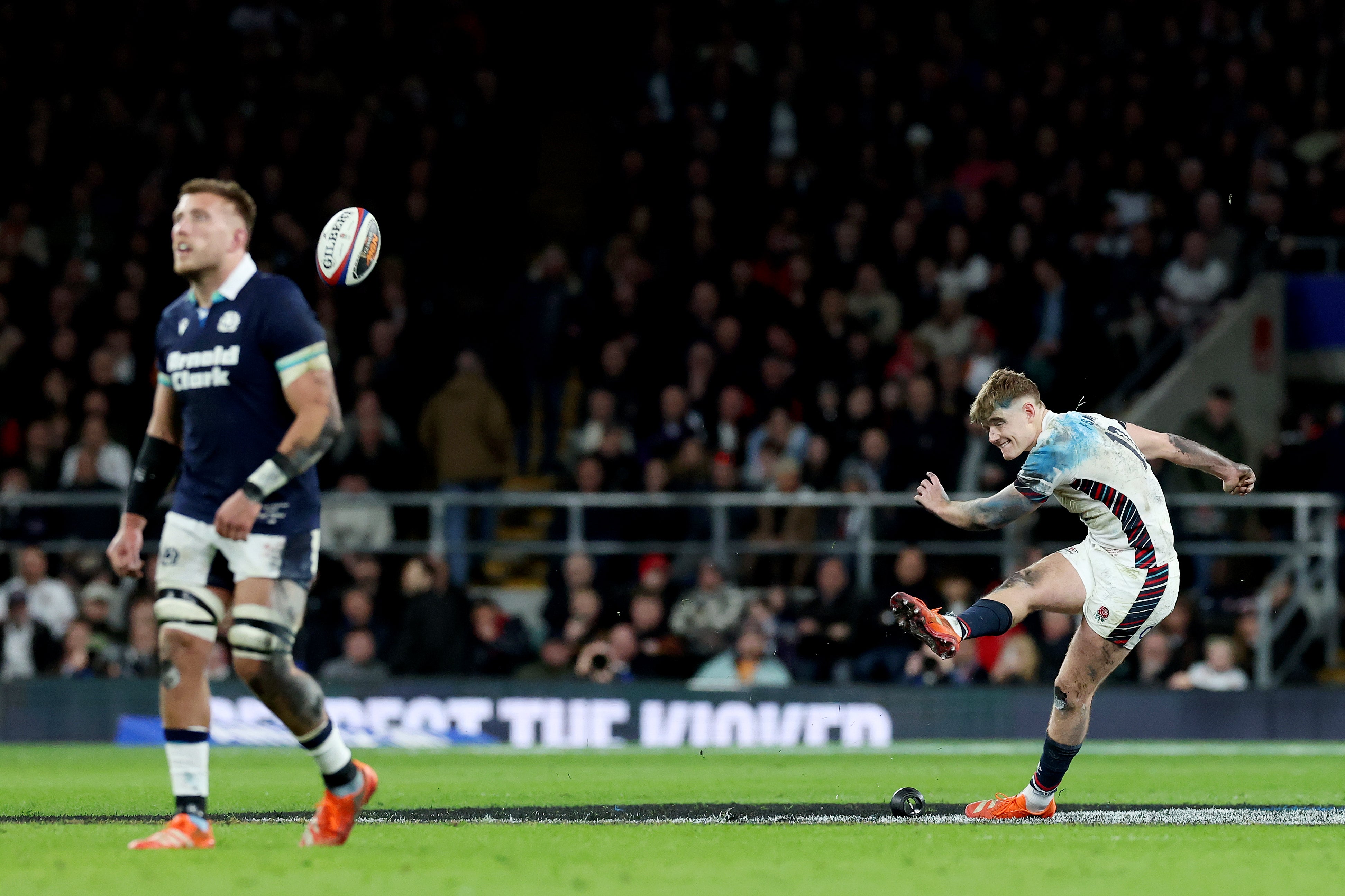 Fin Smith slotted a vital late penalty for England as they edged out Scotland