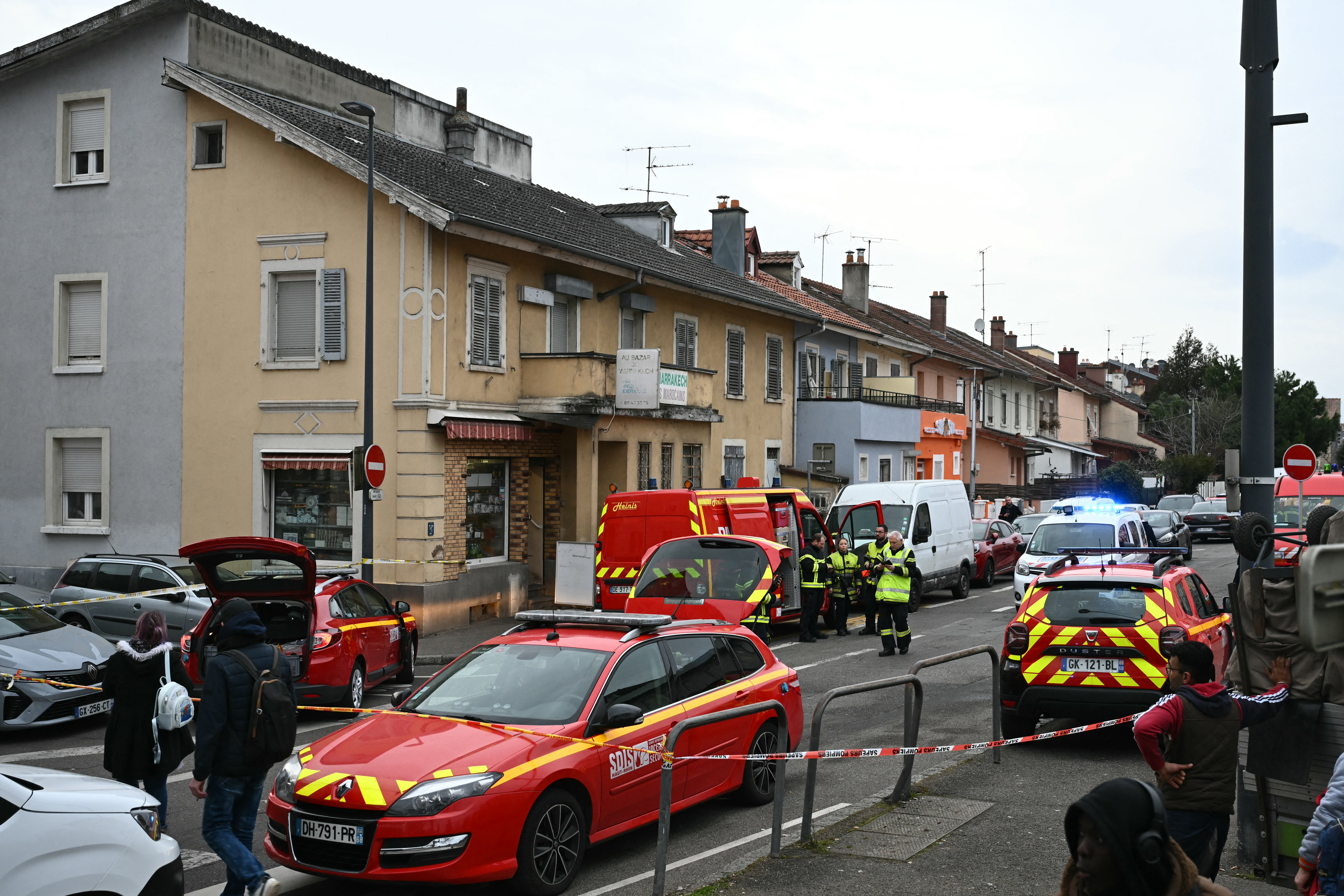 The attack unfolded at around 4pm in a covered market by the Market Square and canal in the middle of Mulhouse, when it was packed with shoppers