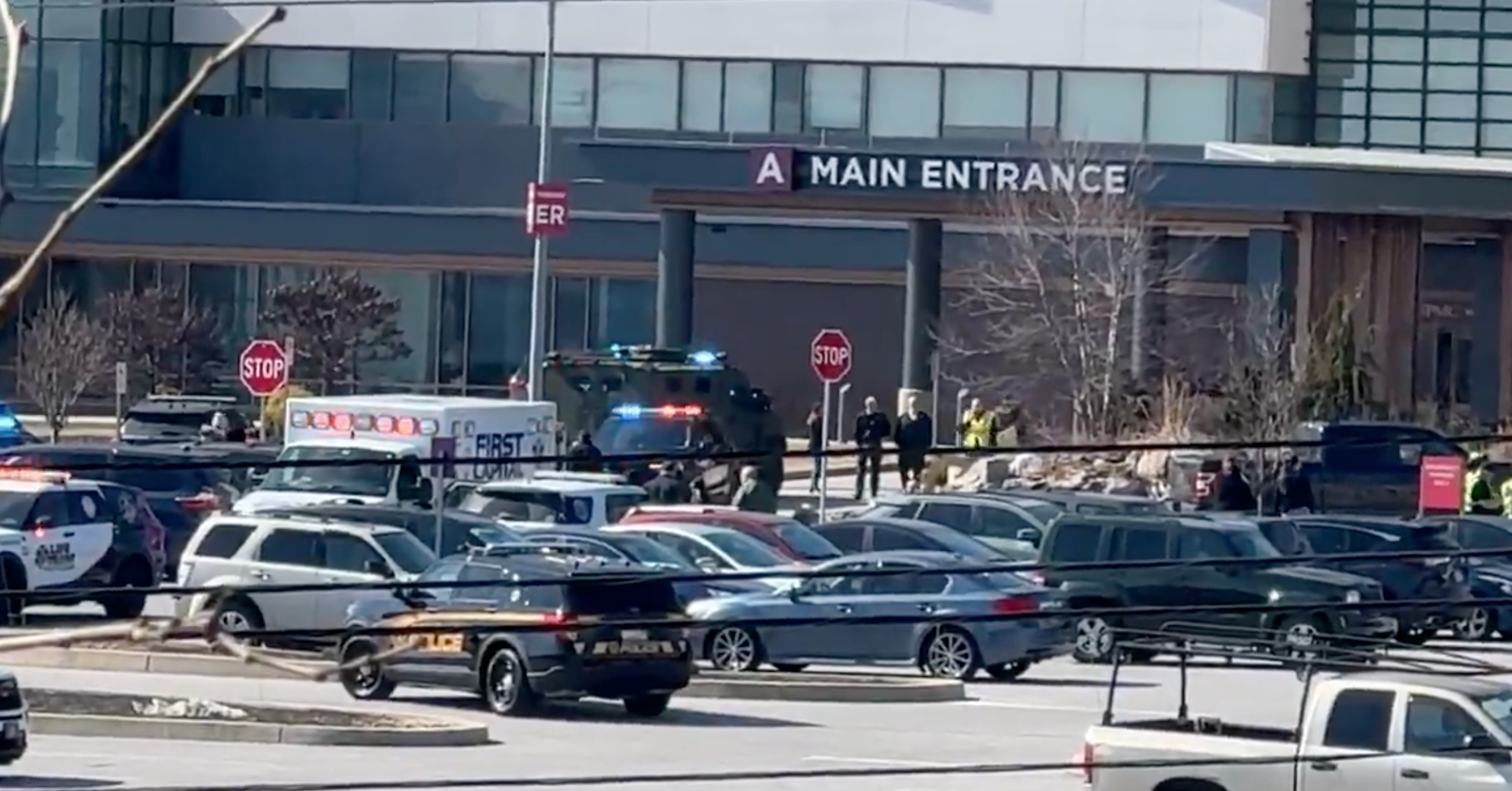 Emergency responders quickly arrived at UPMC Memorial hospital in Pennsylvania on Saturday after reports of an active shooter