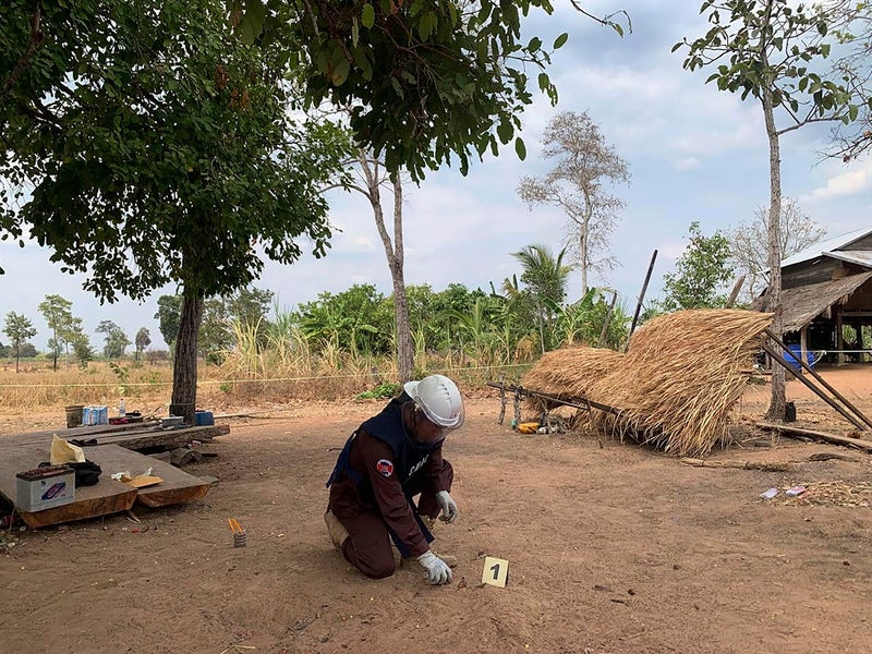 A decades-old rocket-propelled grenade kills 2 toddlers who found it in the Cambodian countryside