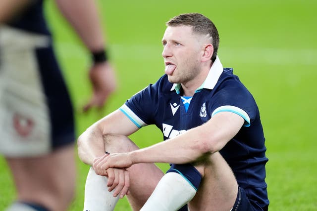 Finn Russell sits dejected after his late missed conversion proved costly (Adam Davy/PA)