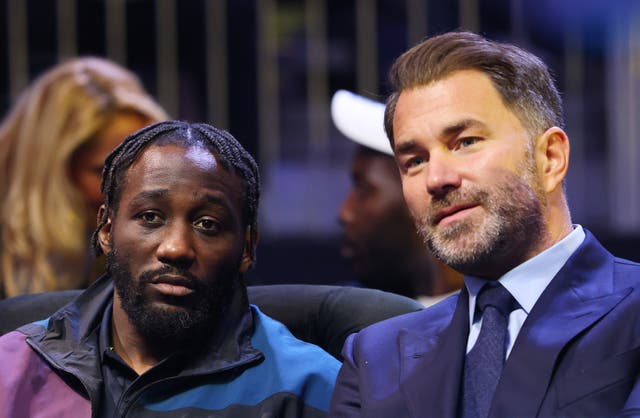 <p>Eddie Hearn (right) has promoted boxers fighting Terence Crawford before</p>