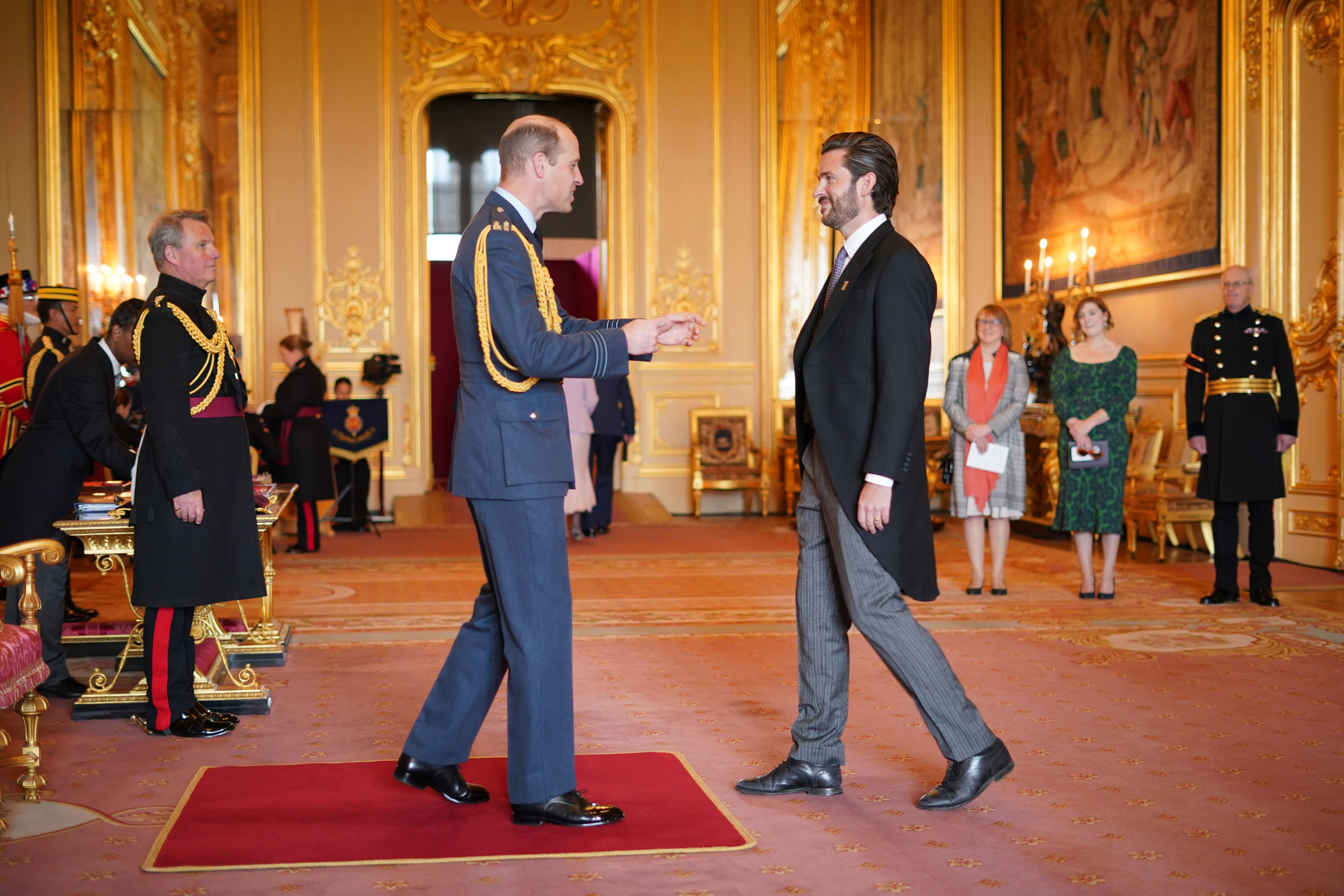 Jason Knauf was made a Lieutenant of the Royal Victorian Order by the Prince of Wales (Yui Mok/PA)