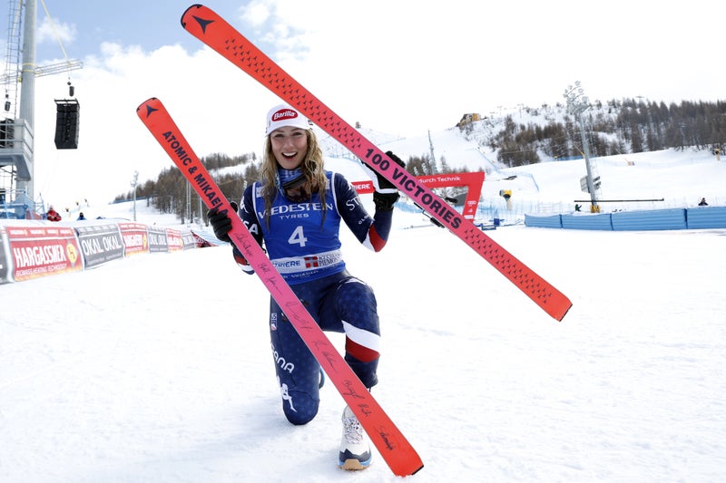 Mikaela Shiffrin makes history with 100th World Cup win