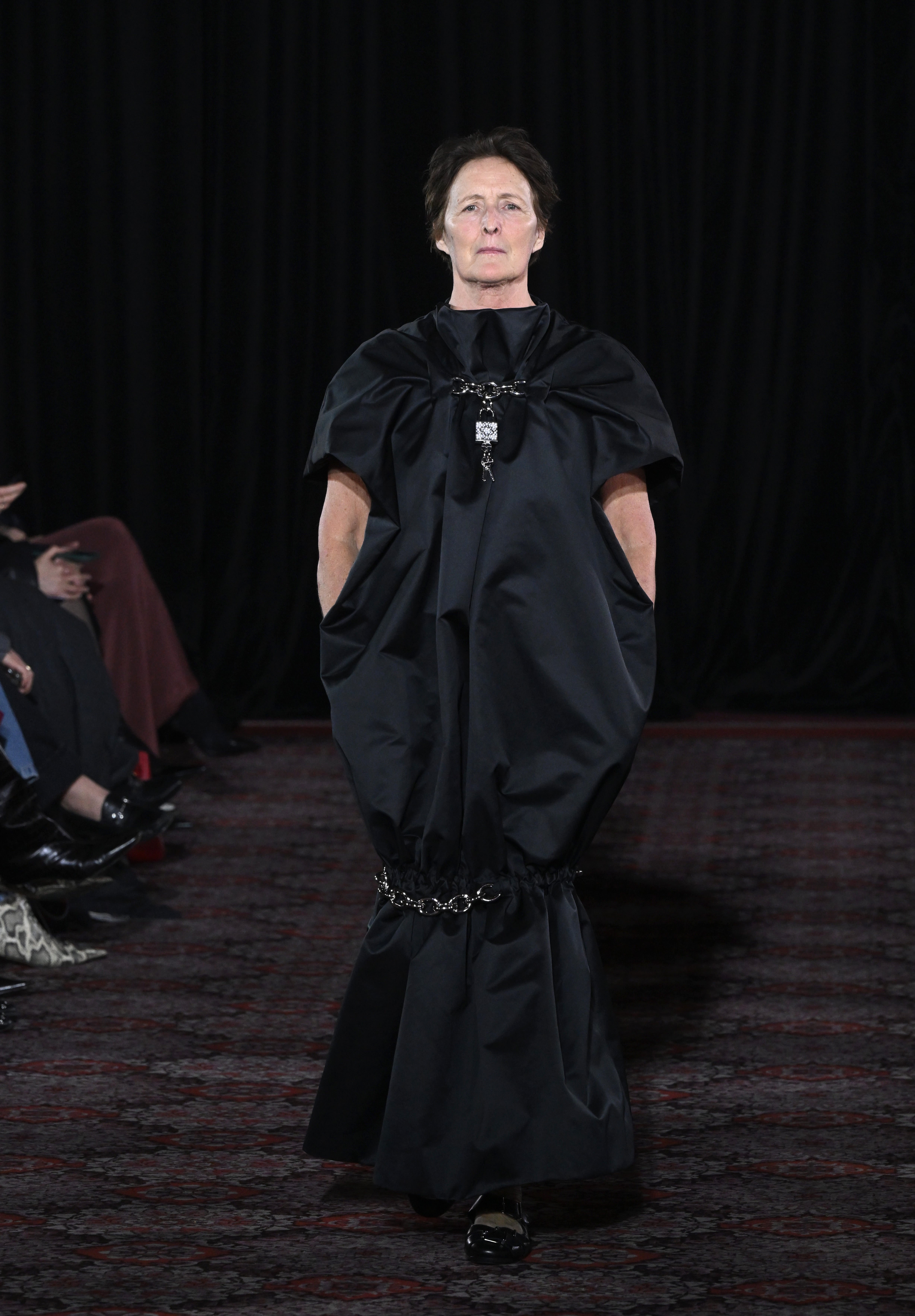 Fiona Shaw at London Fashion Week