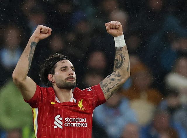 <p>Dominik Szoboszlai is enjoying a more attacking role for Liverpool, echoing Phil Foden’s rise through Man City’s ranks last year</p>