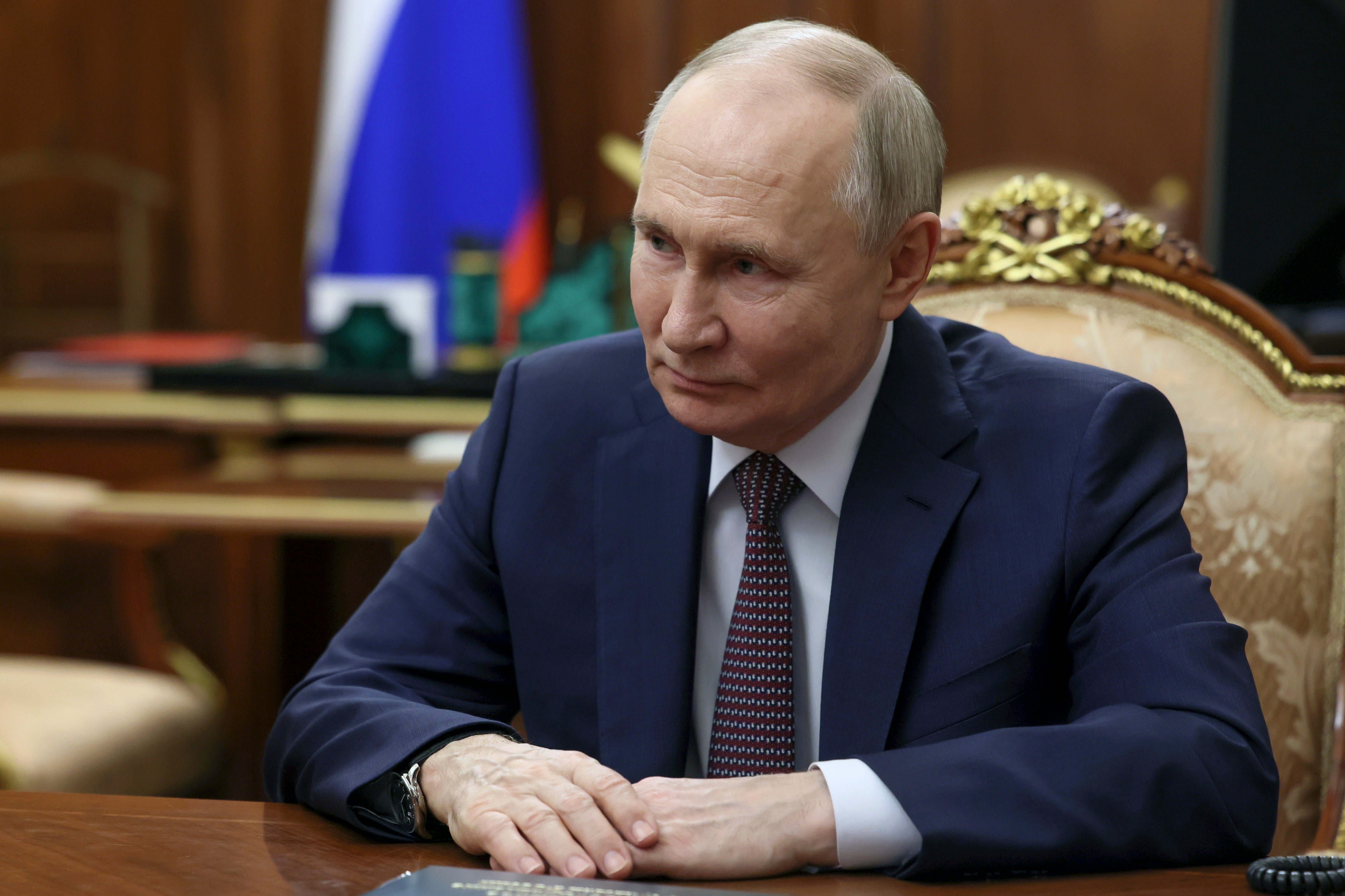 Russian President Vladimir Putin would only respond to ‘strength’ Sir Keir said (Mikhail Metzel, Sputnik, Kremlin Pool Photo via AP)