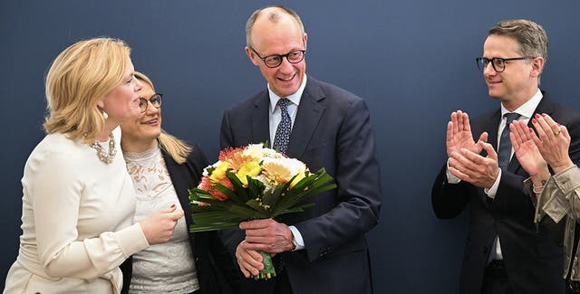 <p>The conservative CDU/CSU parties in Germany won the most seats and votes on Sunday.</p>