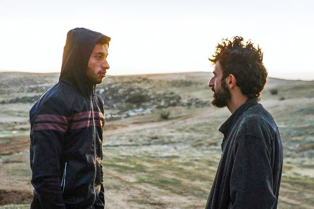 <p>Basel Adra (left) and Yuval Abraham in Oscar-tipped No Other Land show</p>