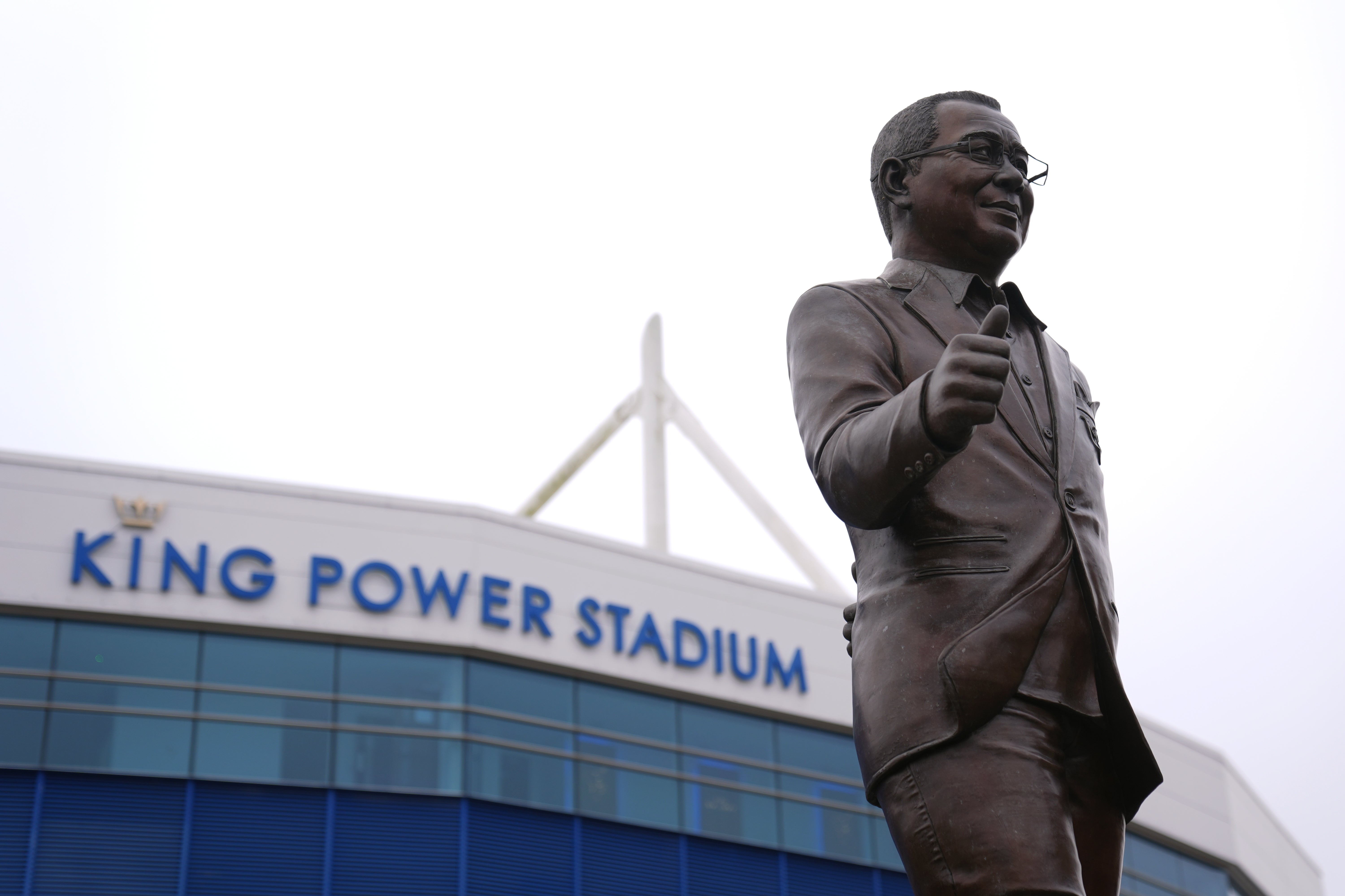 Leicester City built a statue of former owner Vichai Srivaddhanaprabha outside the King Power Stadium following his death (Joe Giddens/PA)