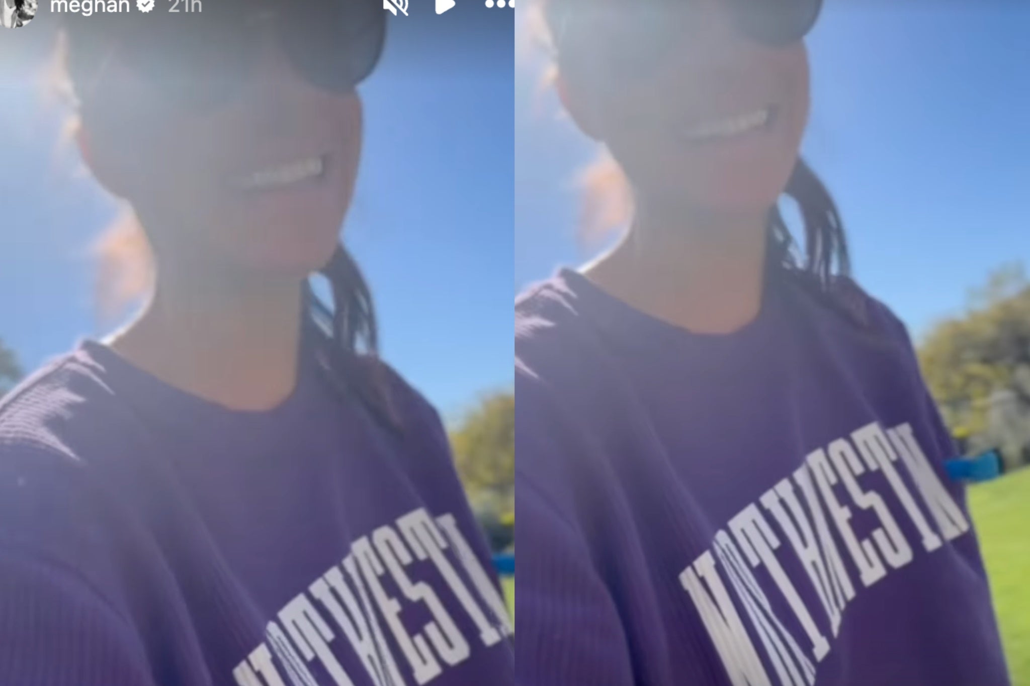 Meghan Markle wears a Northwestern University sweater in new gardening video