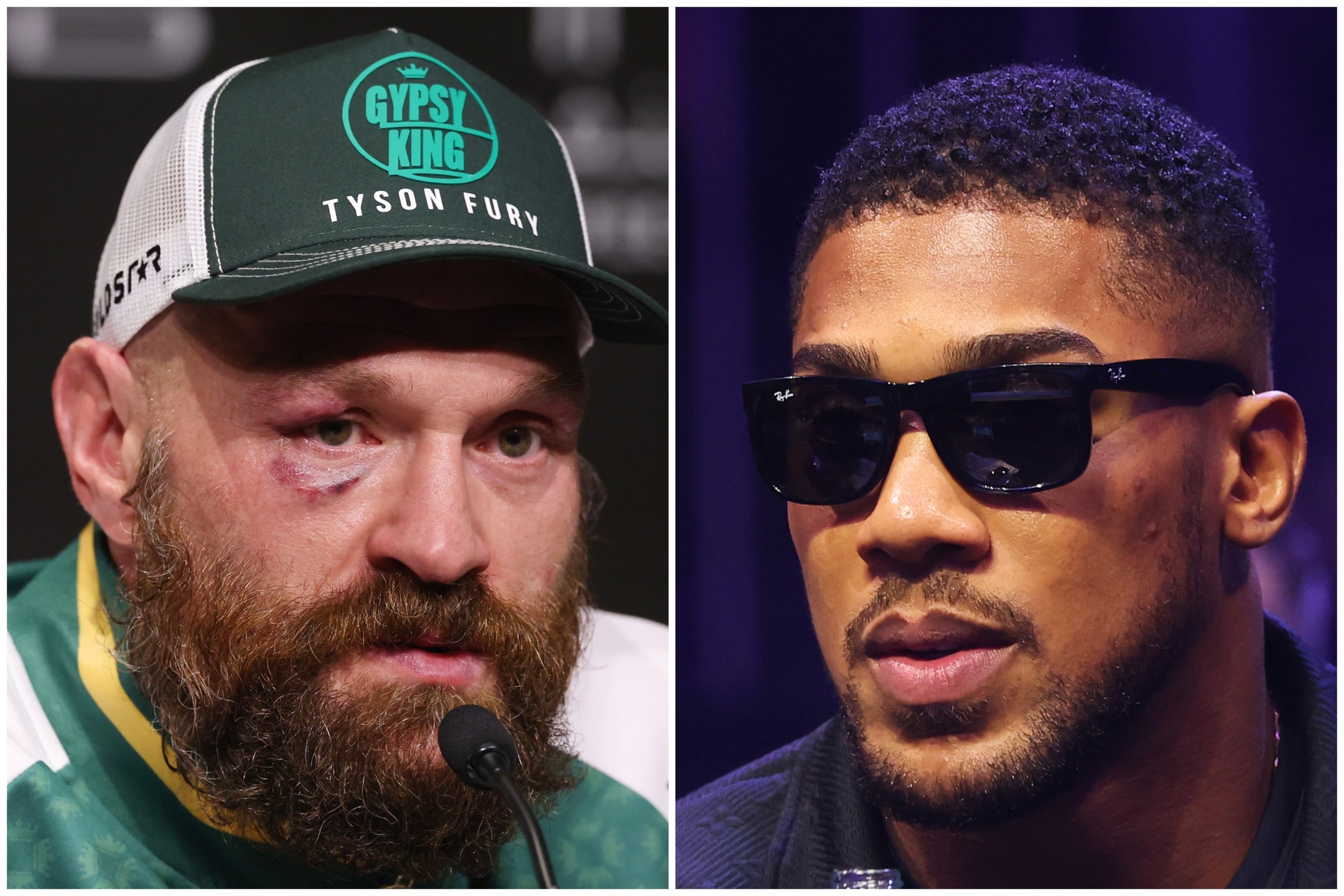 Le speranze sono ancora vive su un Tyson Fury (a sinistra) e Anthony Joshua Fight