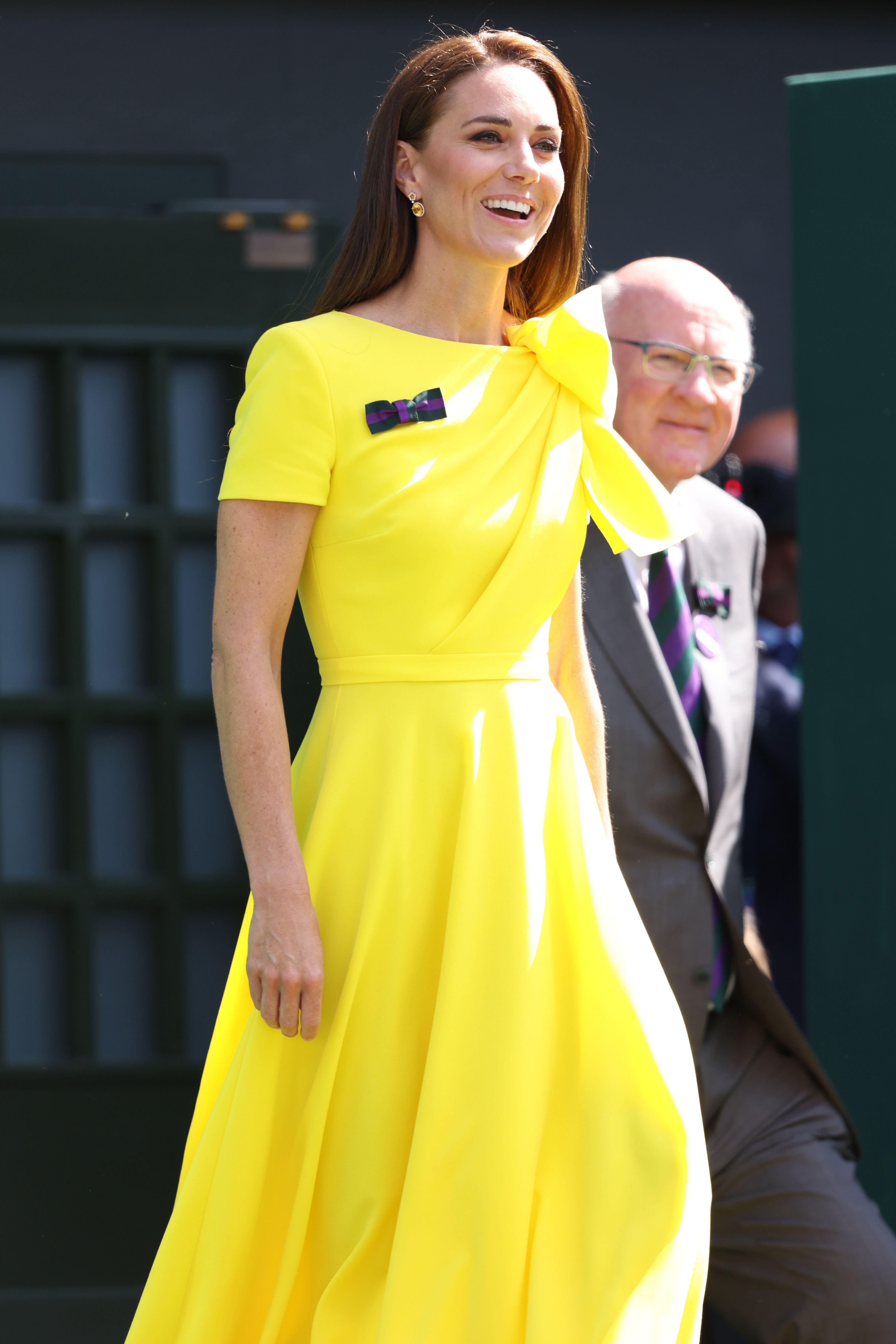 the Princess of Wales frequently re-wears Roksanda gowns in differing colour ways (Alamy/PA)