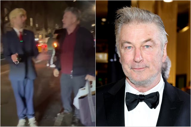 Alec Baldwin threatens to 'snap' Trump impersonator's neck after Rust death comments | The Independent