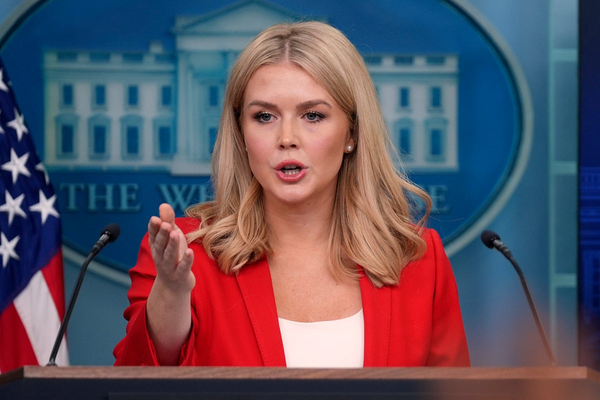 Trump Reporter White House press secretary holds briefing after Trump’s chaotic 100 ...