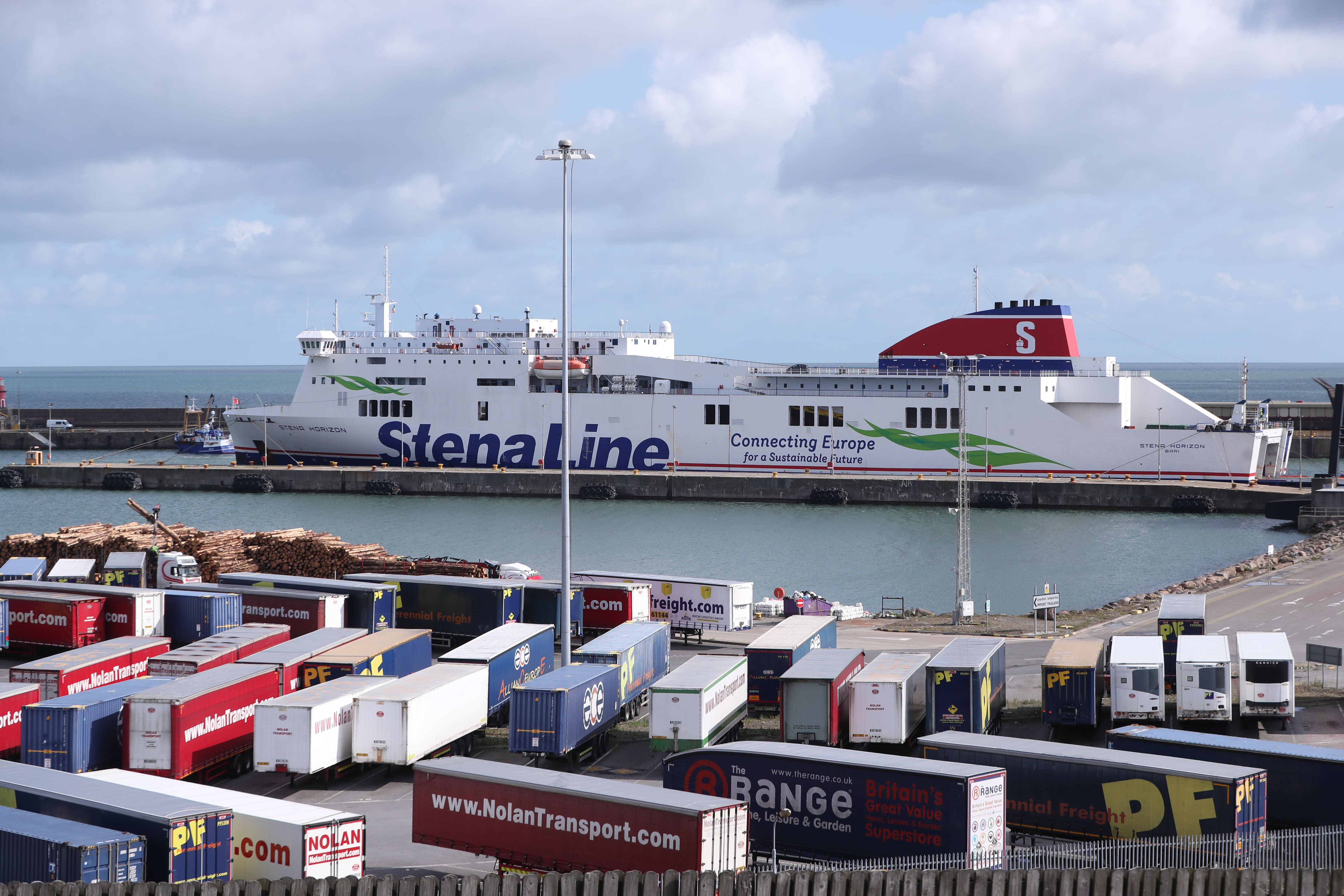 Gardai attended the scene at Rosslare Europort in Co Wexford (Niall Carson/PA)