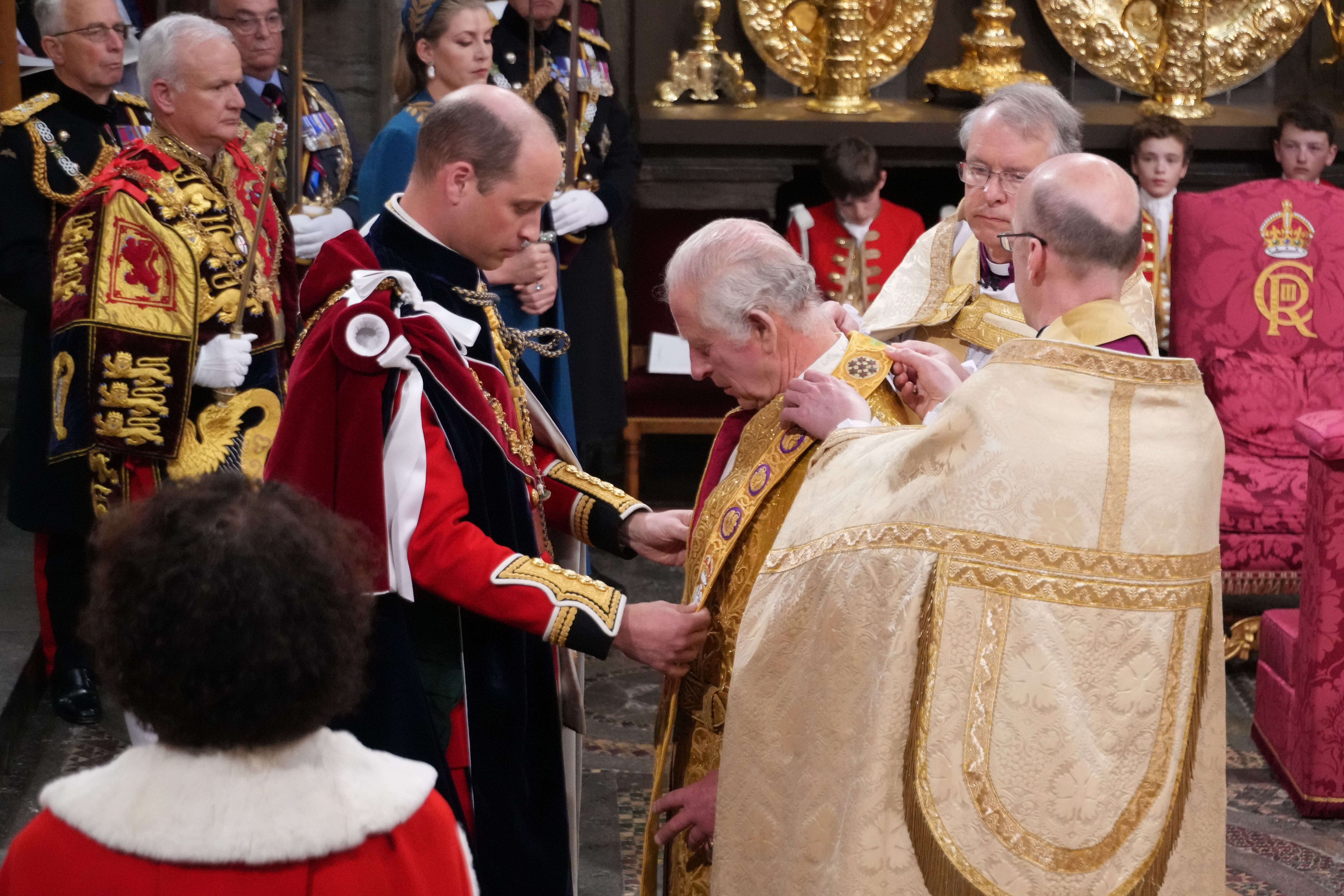 The Prince of Wales with his father the King during the coronation ceremony in 2023 (Victoria Jones/PA)