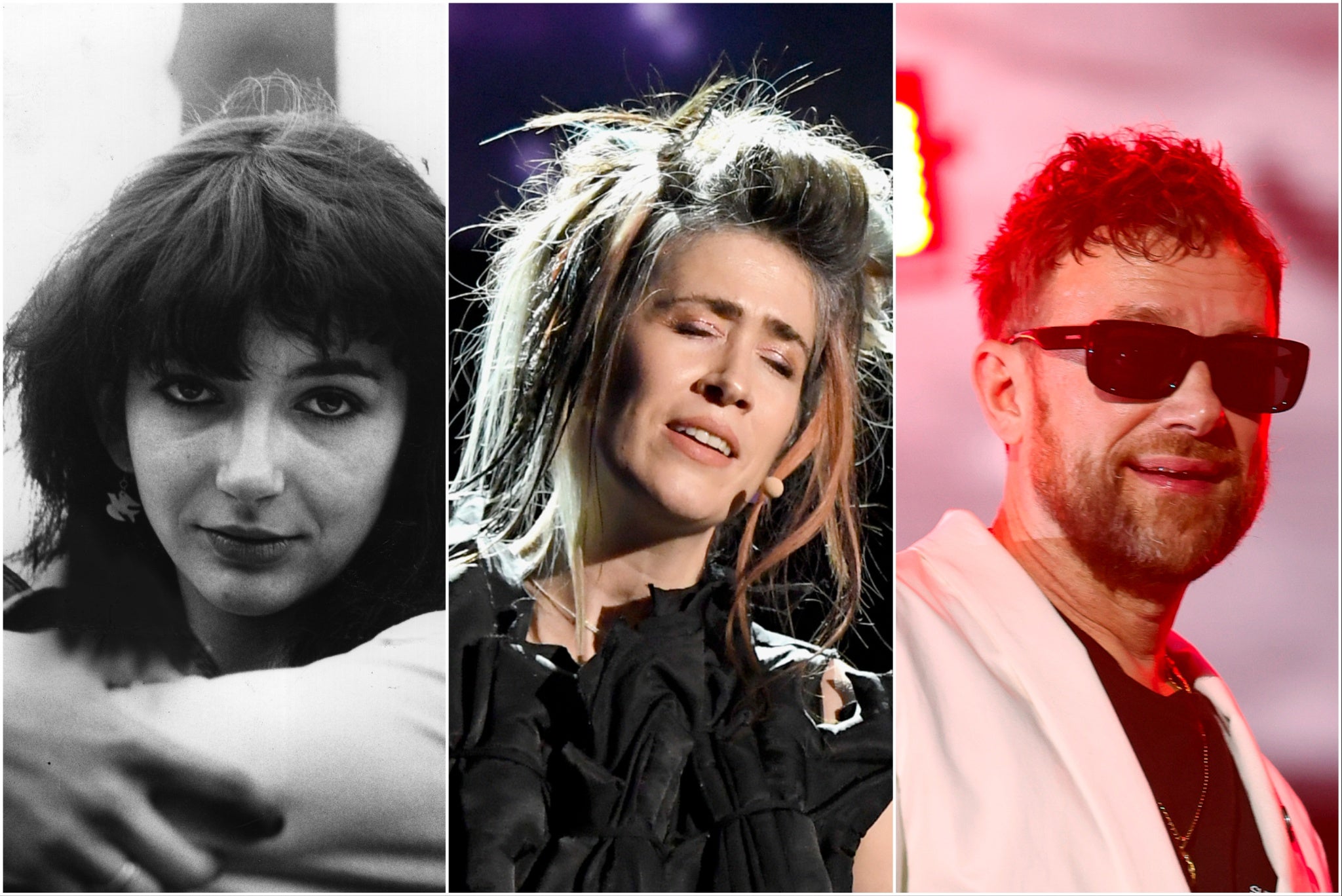 L-R: Kate Bush, Imogen Heap and Damon Albarn feature on a silent album in protest against proposed changes to copyright law around AI technology