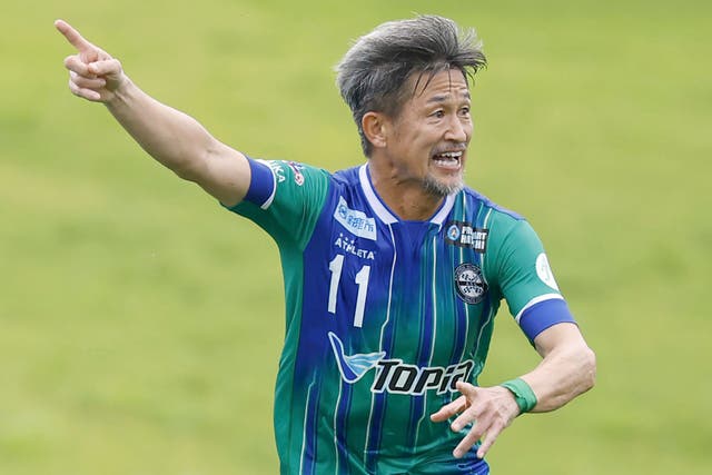 <p>Kazuyoshi Miura will keep playing beyond his 59th birthday</p>