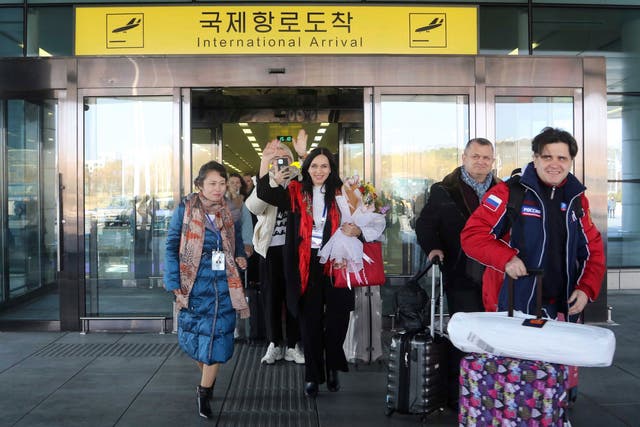 <p>File phot: A group of Russian tourists, likely the first foreign travellers from any country to enter North Korea since the pandemic arrive at the Pyongyang International Airport in Pyongyang, North Korea, on Feb. 9, 2024. (AP Photo/Cha Song Ho, File)</p>