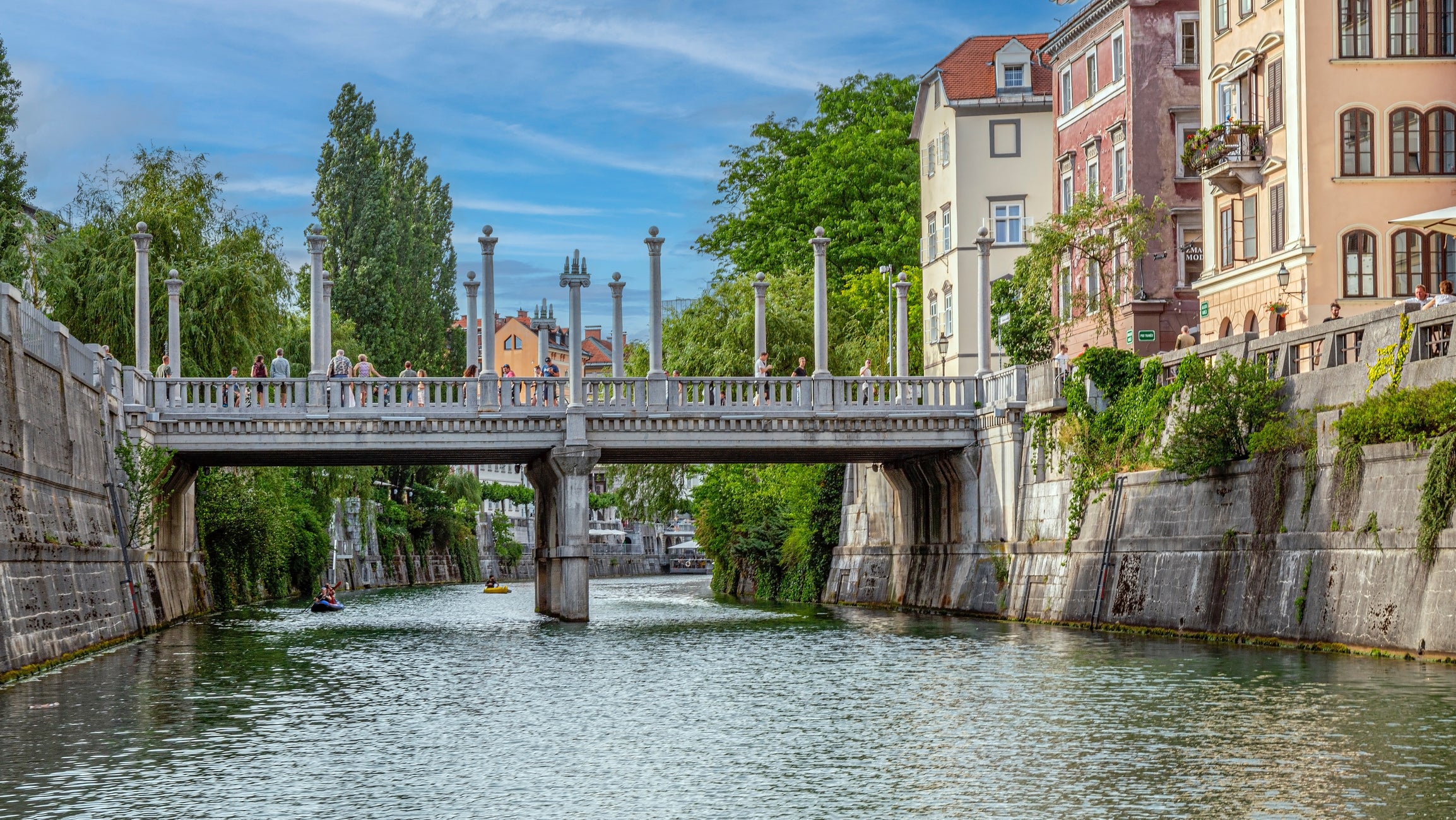 Cobblers’ Bridge in Ljubljana is one of the many examples of Joze Plecnik’s architectural legacy in the Slovenian capital