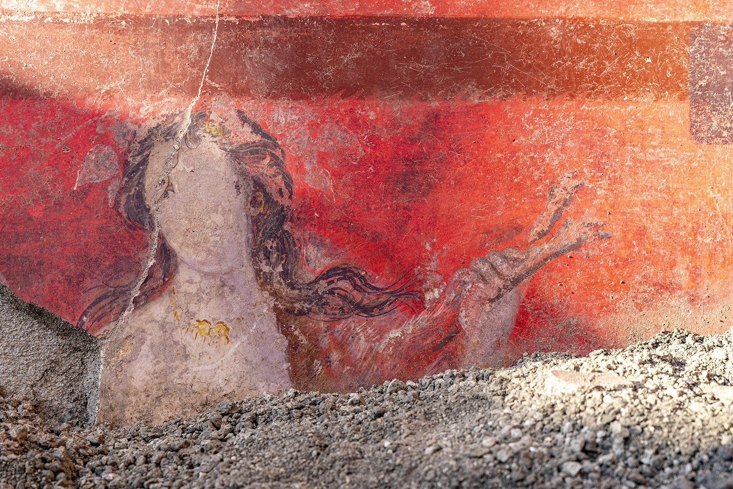 The frieze depicts female followers of Dionysus