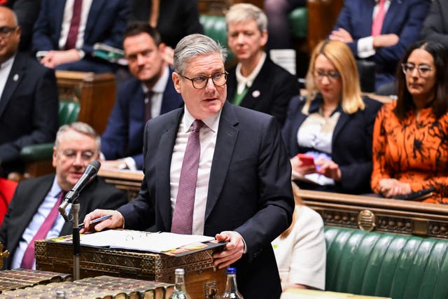 <p>Keir Starmer at PMQs on Wednesday</p>