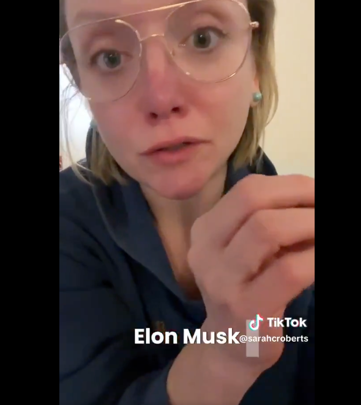 The account belonging to TikToker Sarah C Roberts has been deleted after she posted ranting against Elon Musk. A federal prosecutor also said he is looking into the threat