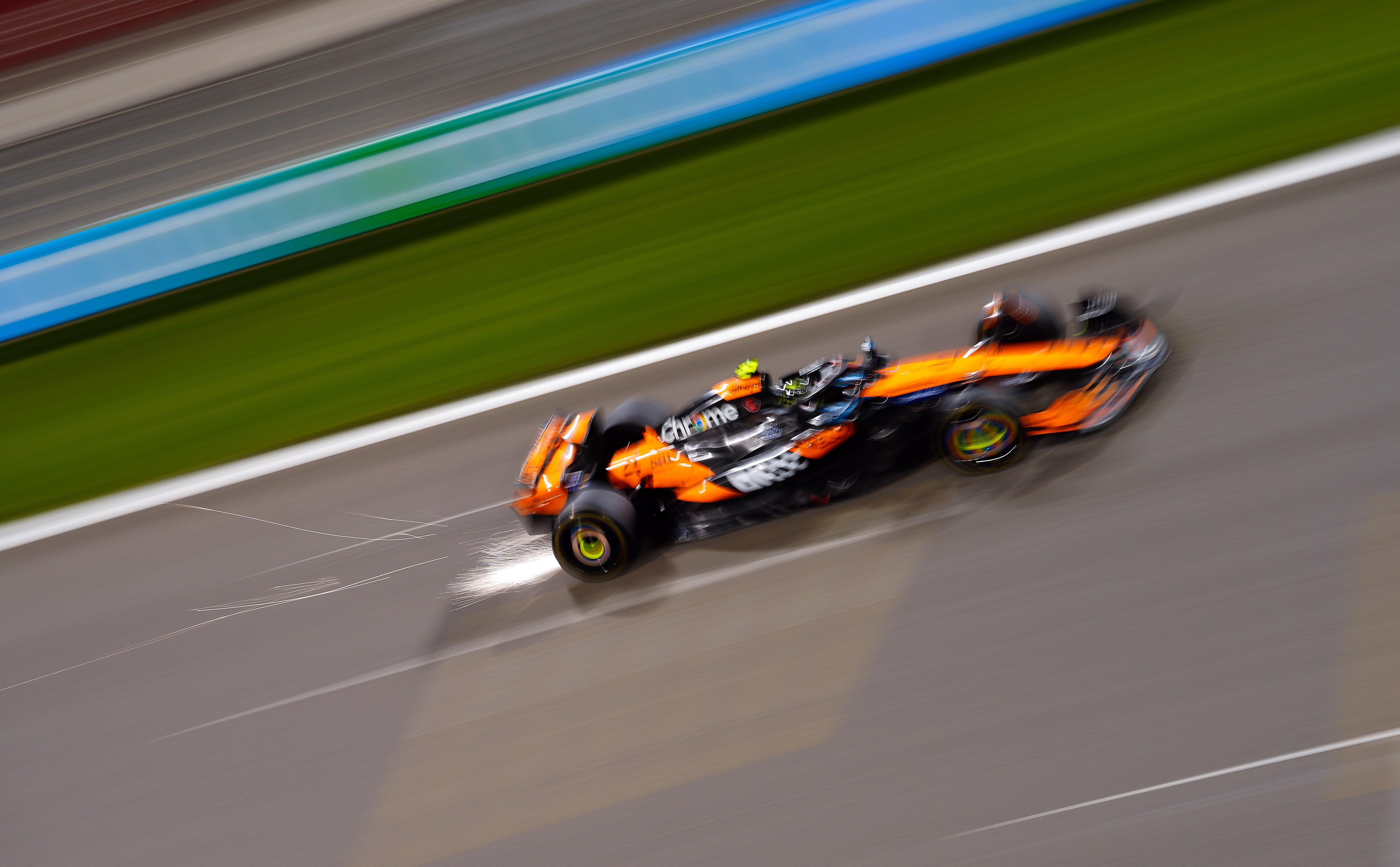 Lando Norris ended the opening day at the top of the time leaves (David Davies/Pa)