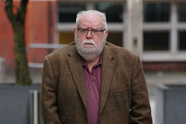 Former Co-op Bank boss Paul Flowers outside Manchester Crown Court (Peter Byrne/PA)