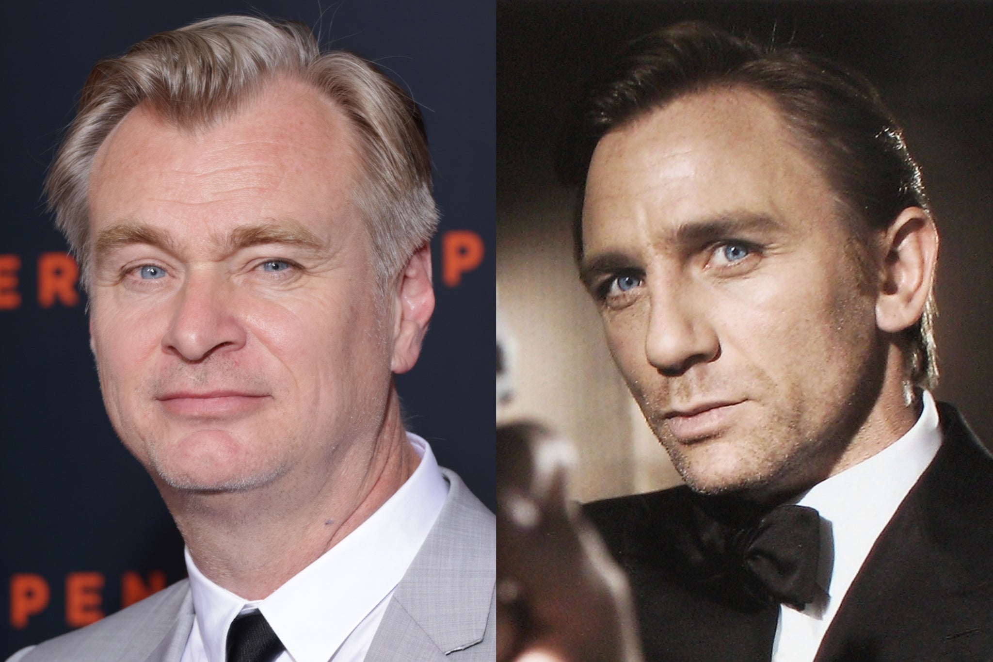 Christopher Nolan and Daniel Craig as James Bond