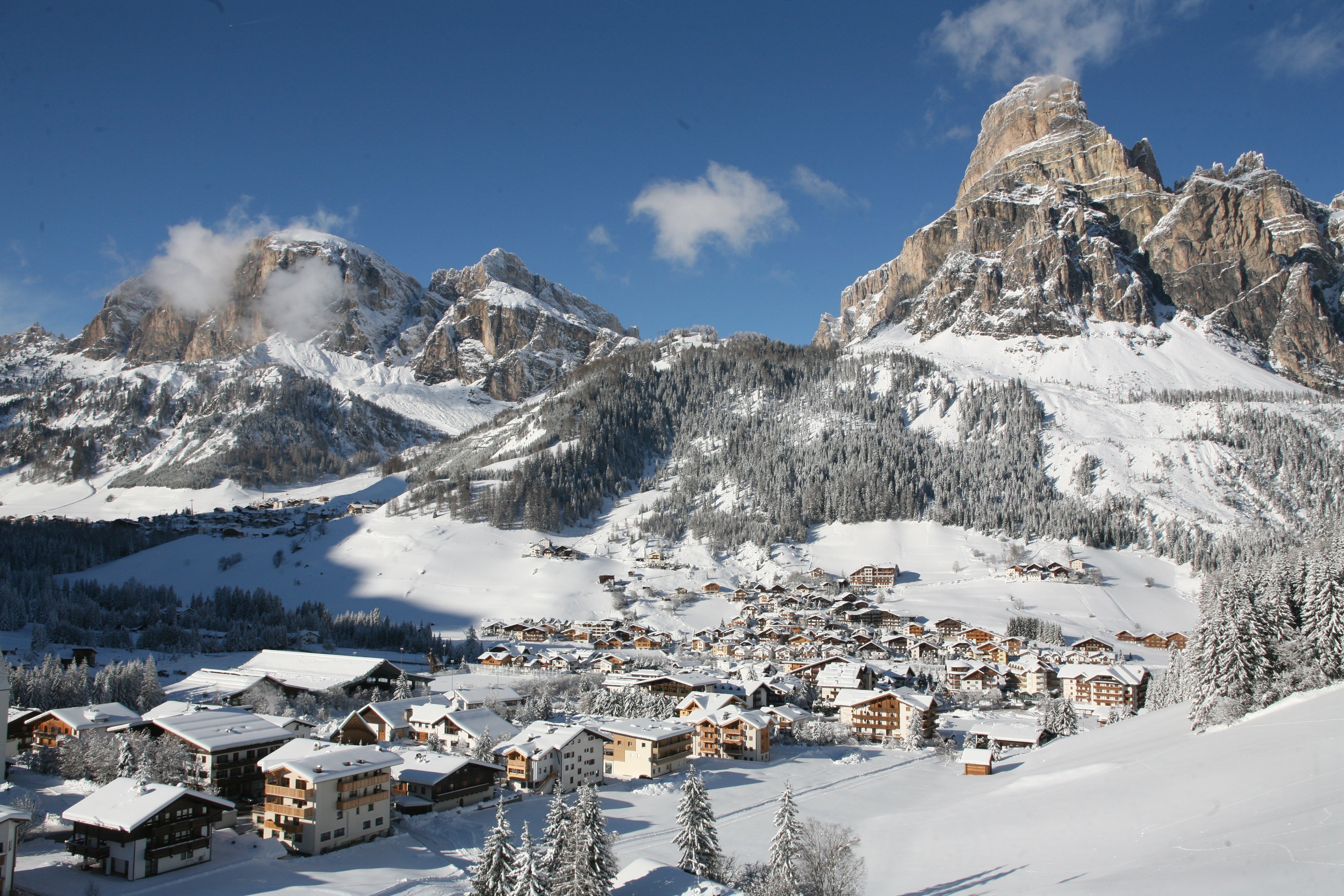 The village of Corvara in Alta Badia is home to some of the best hotels in the Dolomites