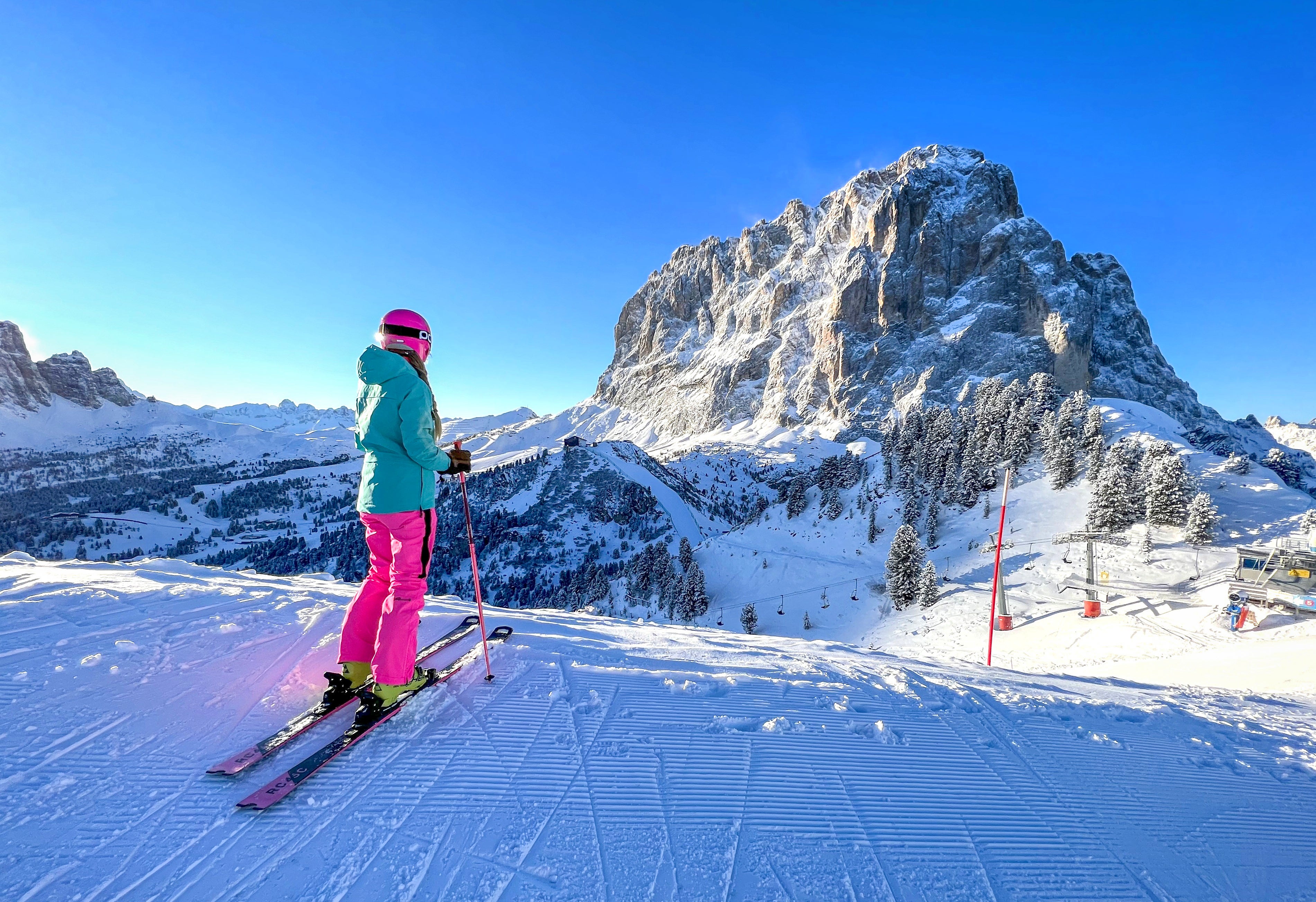 Val Gardena is one of the resorts that gives you access to the famous Sellaronda