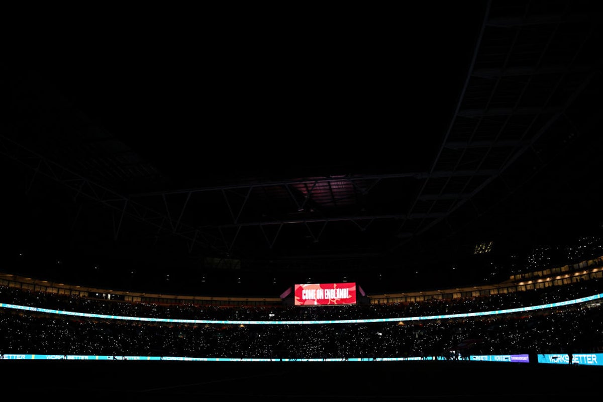 England’s clash with Spain delayed as lights go out at Wembley