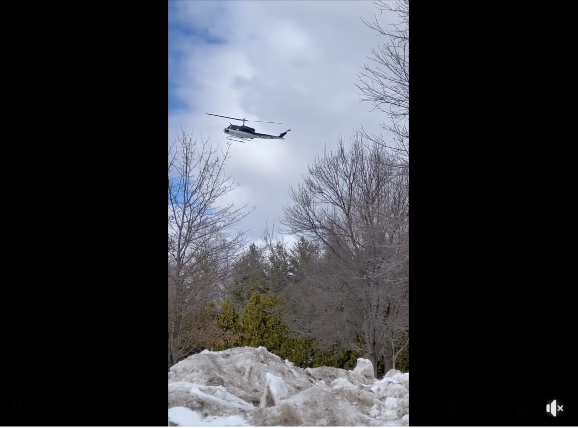 Helicopter airlifts one of the victims to the Manchester Public Safety Facility on Wednesday after a Piper PA-28 plane crashed into Mount Equinox