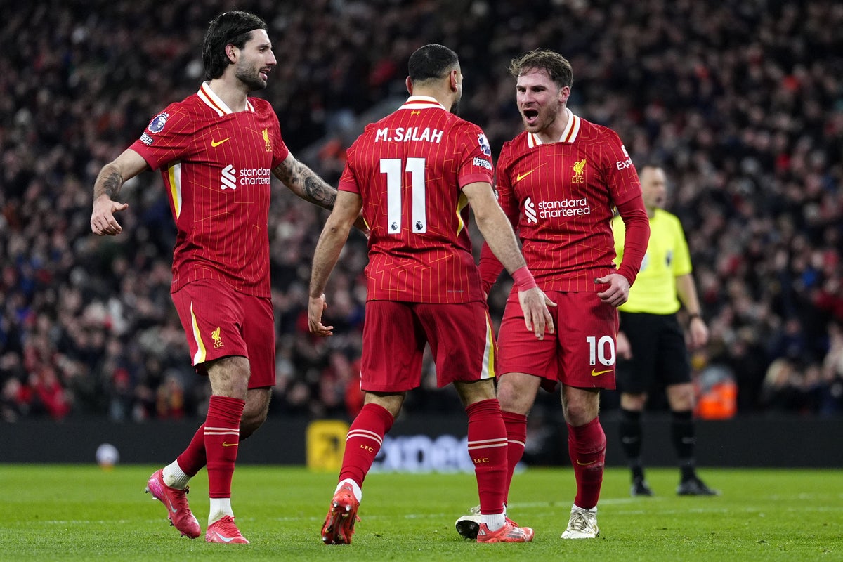 Liverpool win to strengthen grip on title race as Arsenal drop points again