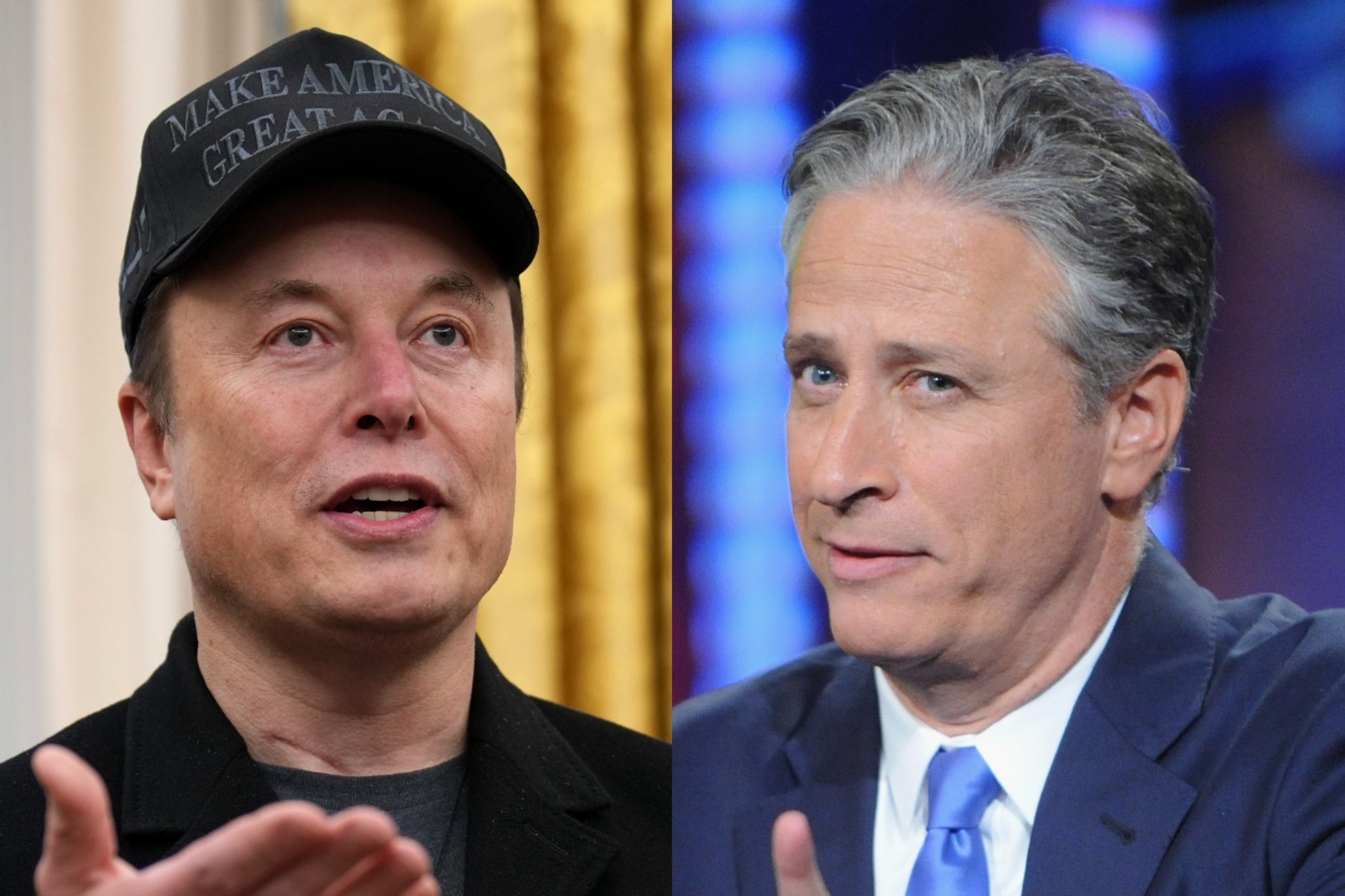 Elon Musk and 'The Daily Show' host Jon Stewart