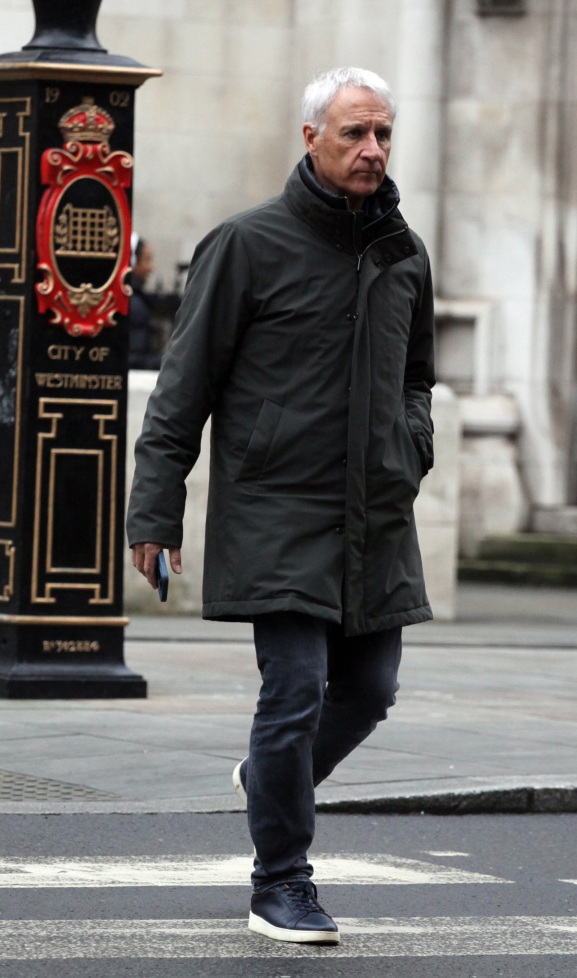 Jeremy Cowdrey outside Central London County Court after hearing in row with neighbour Vanessa Gibson