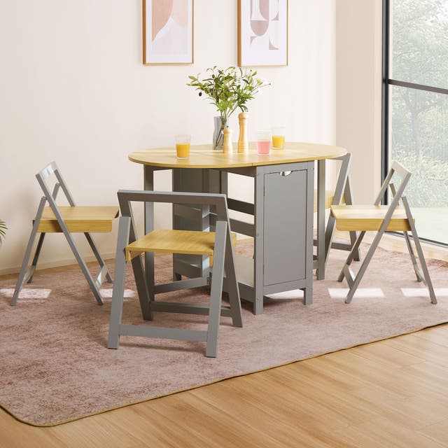<p>A clever space-saving table and chairs</p>