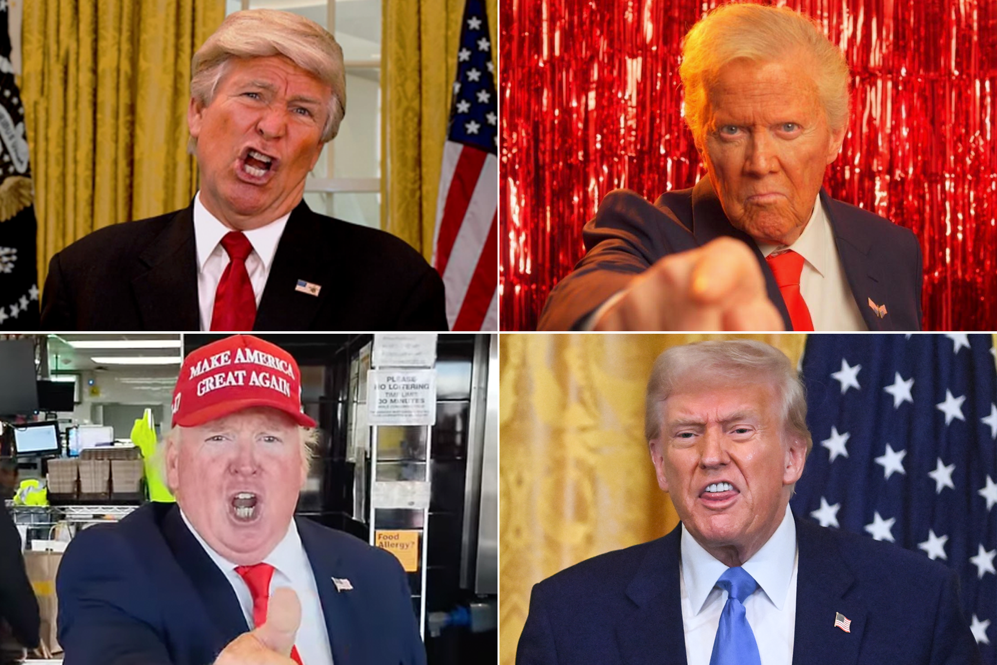 Who’s who? With the return of Donald Trump to the White House, the presidential impersonation industry is well and truly booming