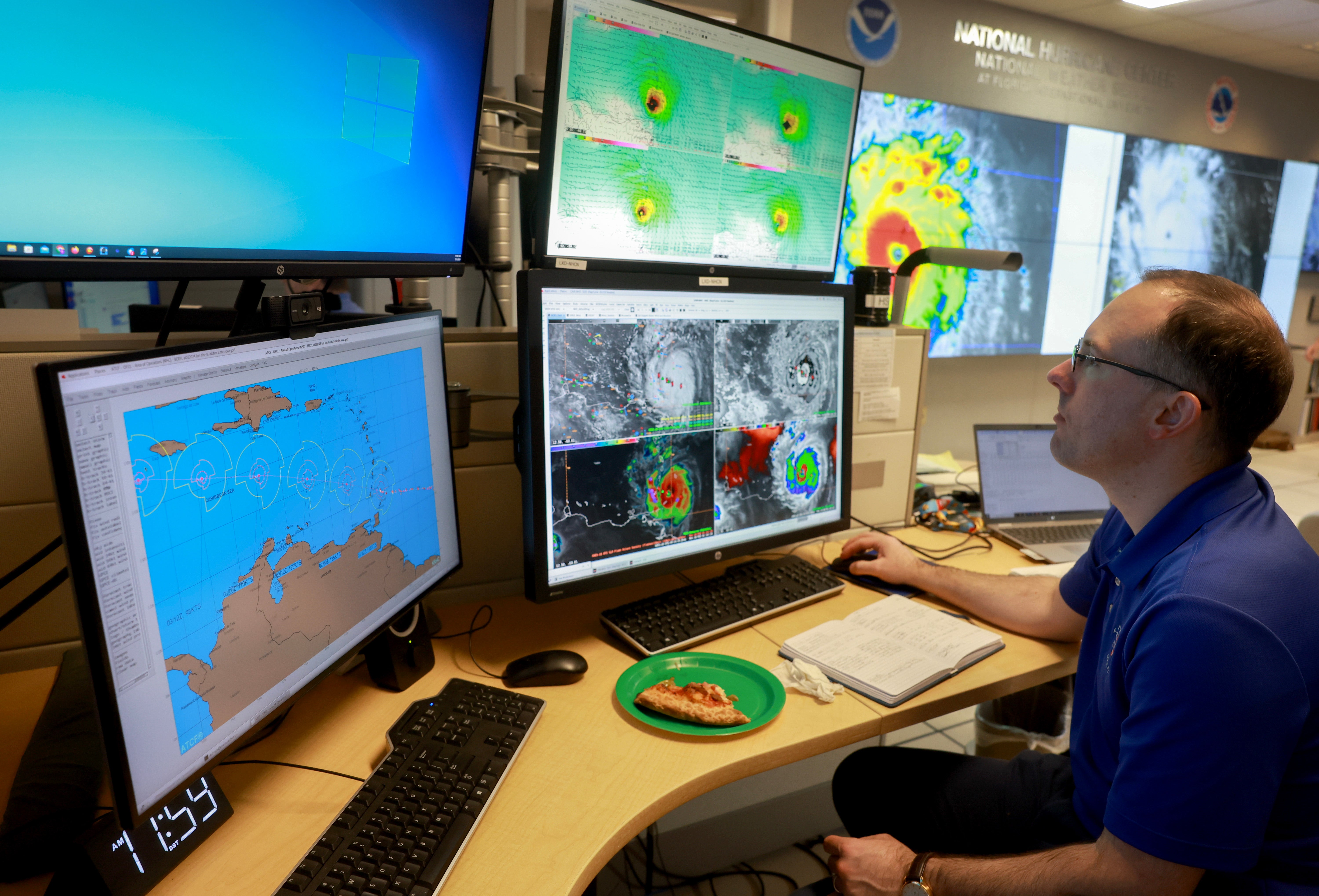 Scientists use satellite and observational data to track hurricanes. They look at wind speed to determine the strength of a cyclone