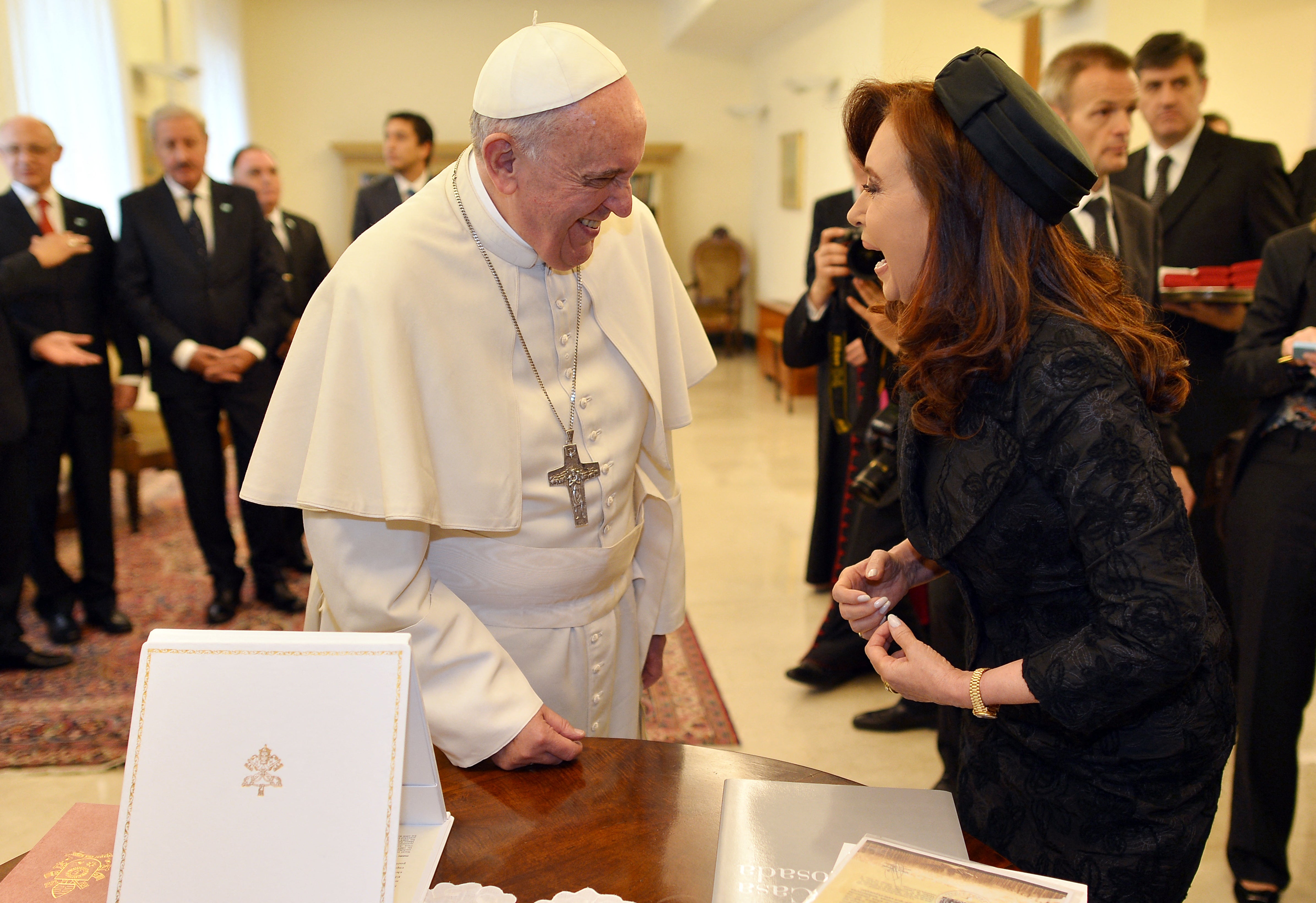 Francis with former Argentinian president Cristina Fernández de Kirchner