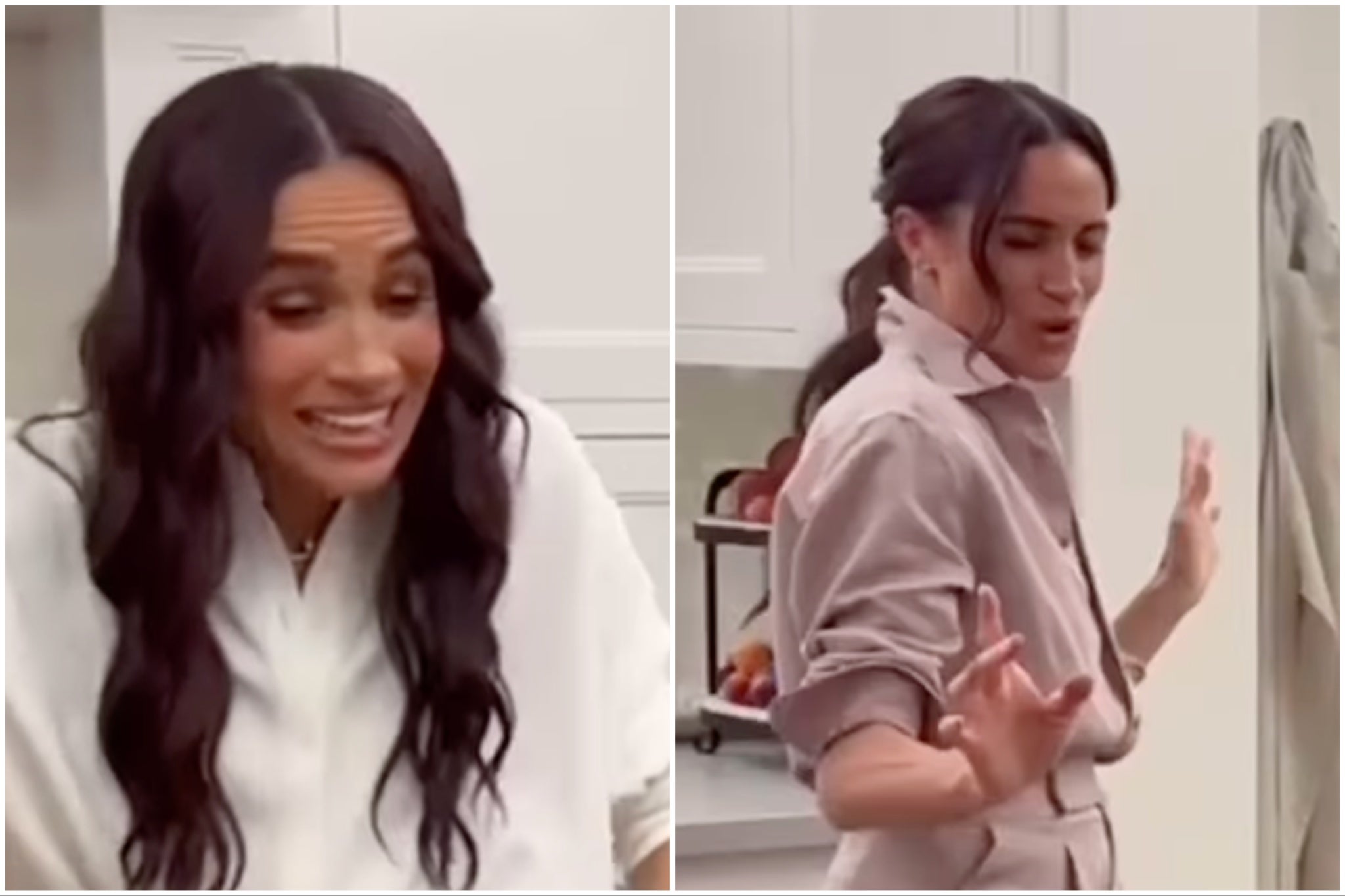 The footage featured outtakes and backstage scenes from the set of Markle’s new show