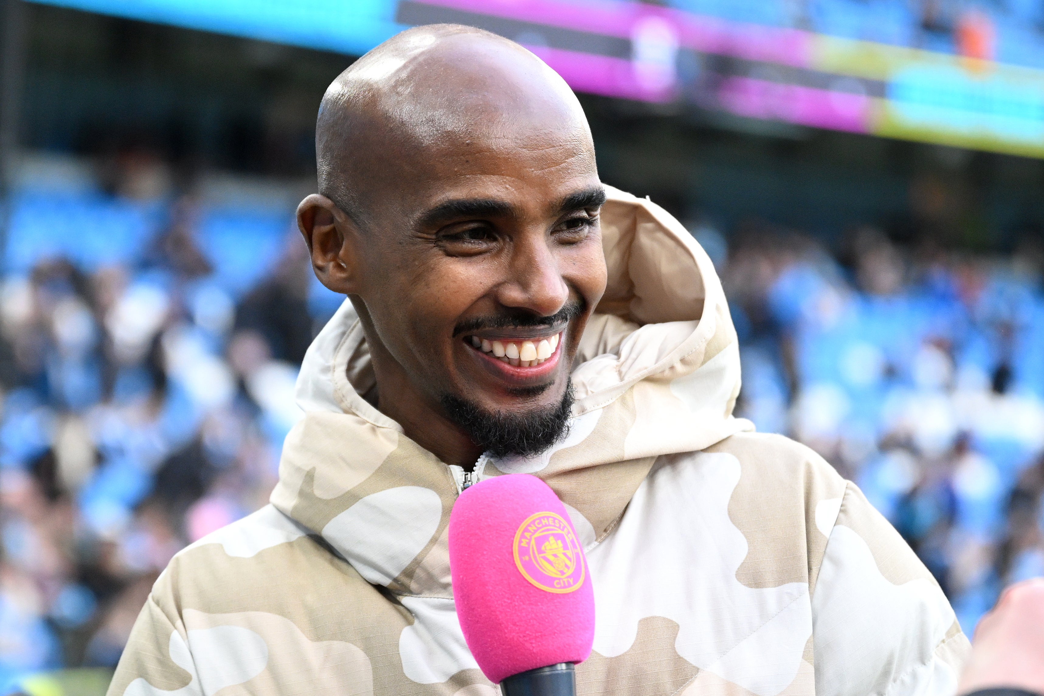 Sir Mo Farah allo stadio Etihad