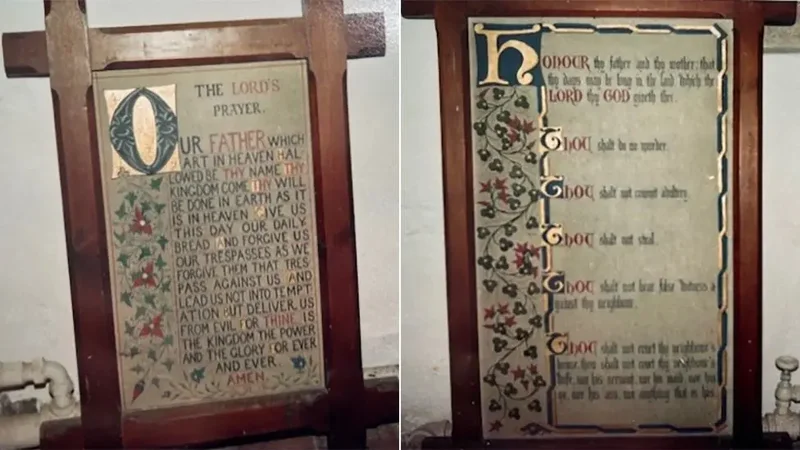 ‘Thou shalt not steal’ painting stolen from village church